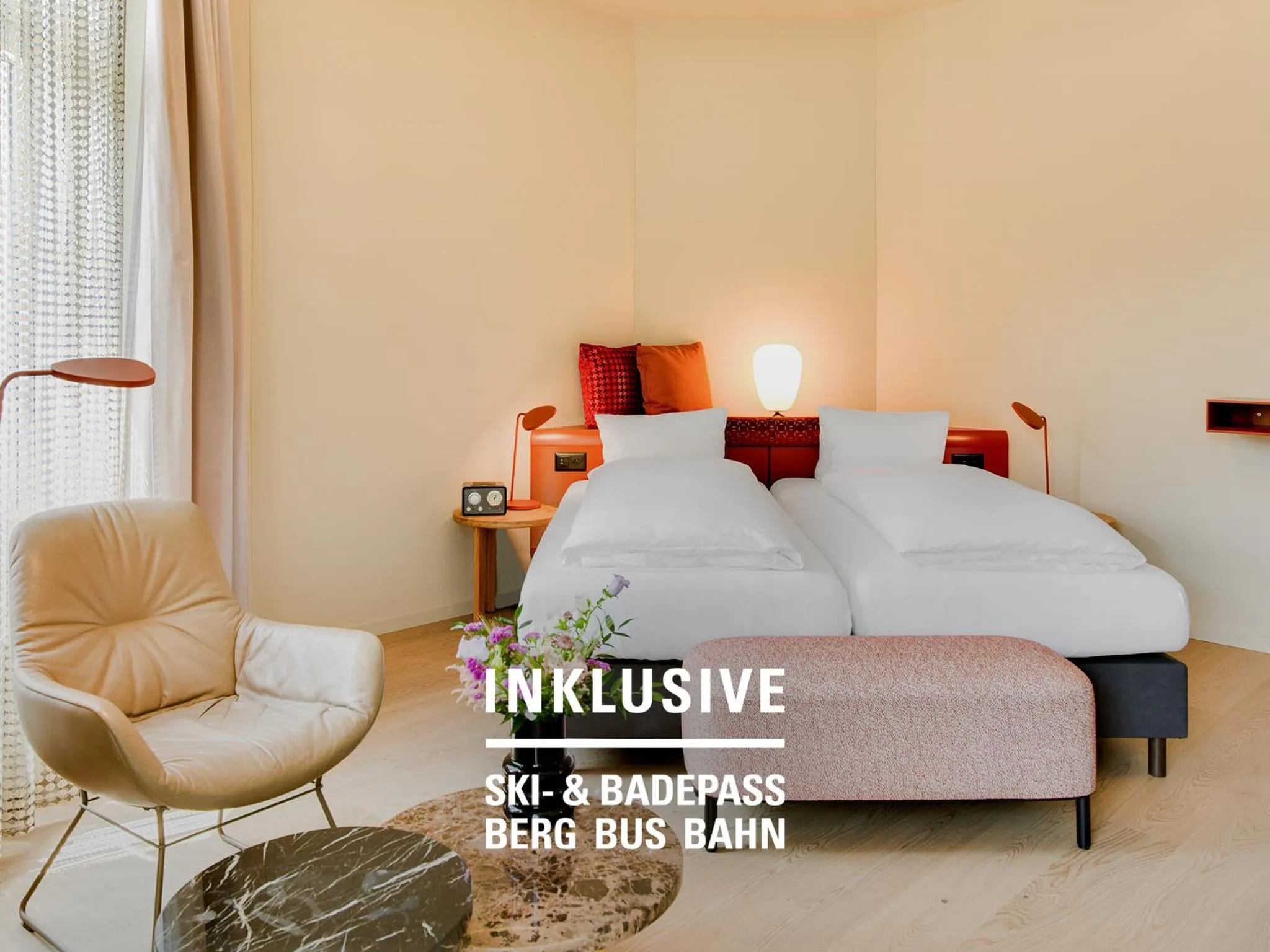 Bed in Hotel Belvedere Scuol