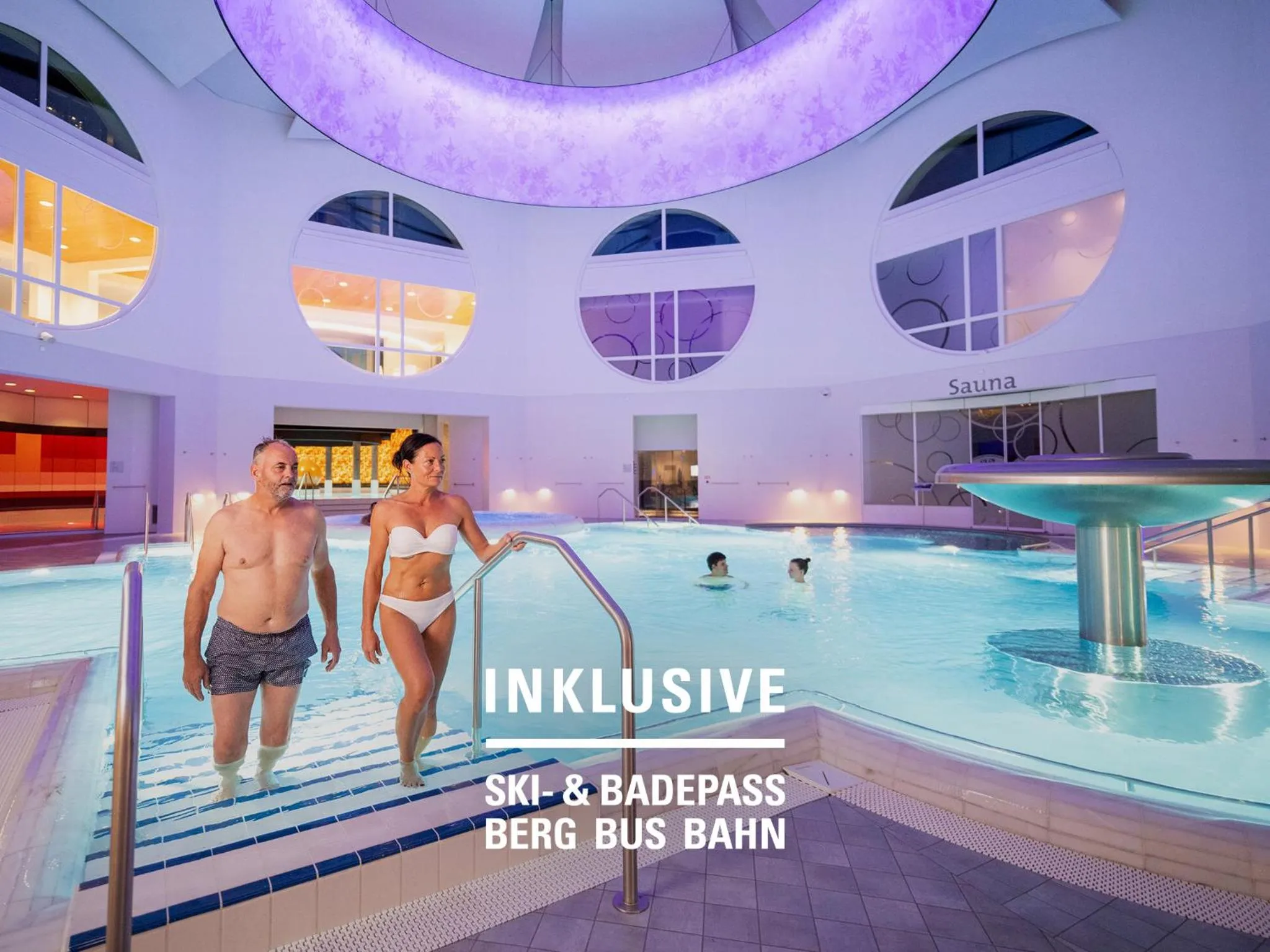 Hot Spring Bath in Hotel Belvedere Scuol