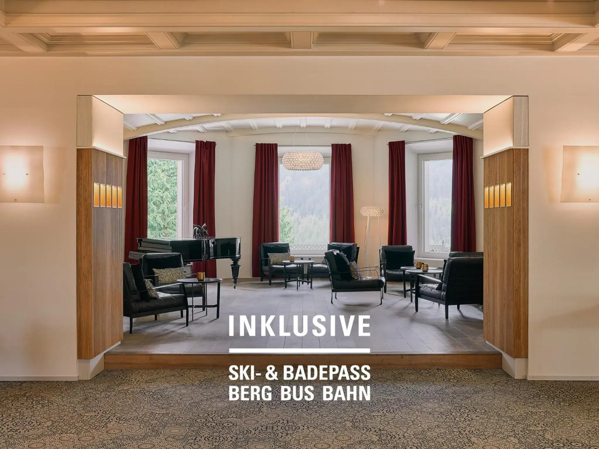 Lobby or reception in Hotel Belvedere Scuol Lobby or reception in Hotel Belvedere Scuol