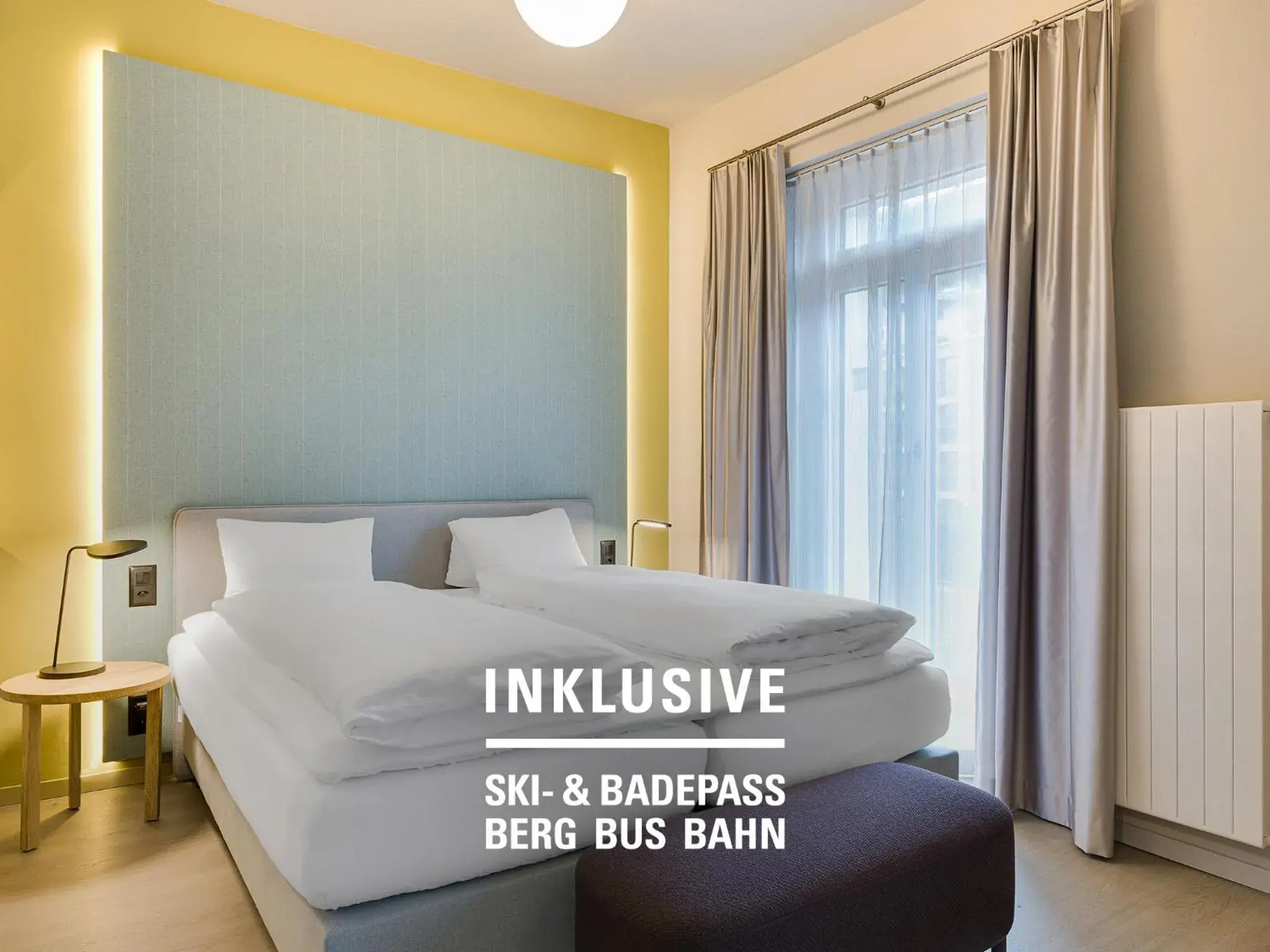 Bed in Hotel Belvedere Scuol Bed in Hotel Belvedere Scuol