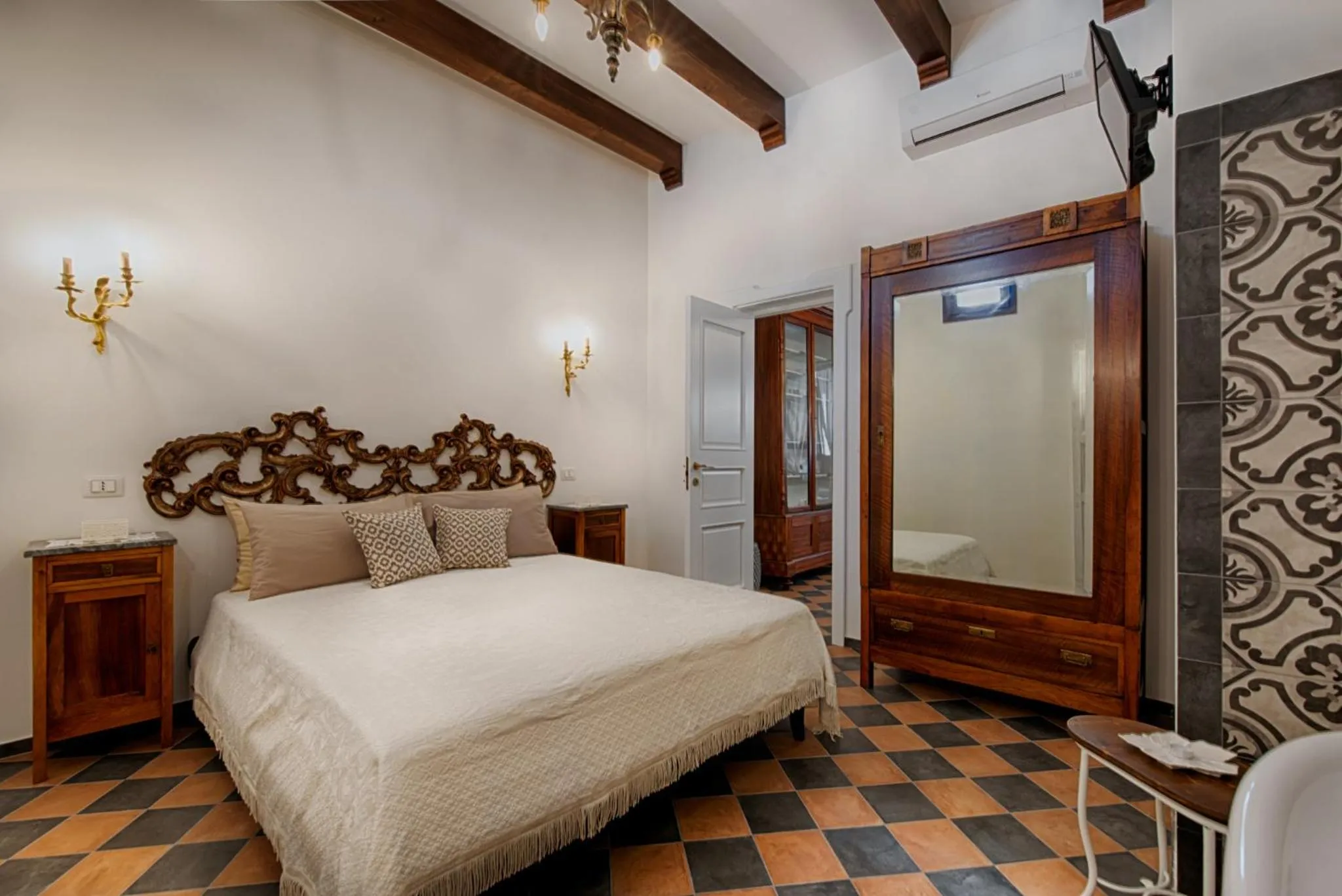 Bed in Sacratum B&B Suite Spa