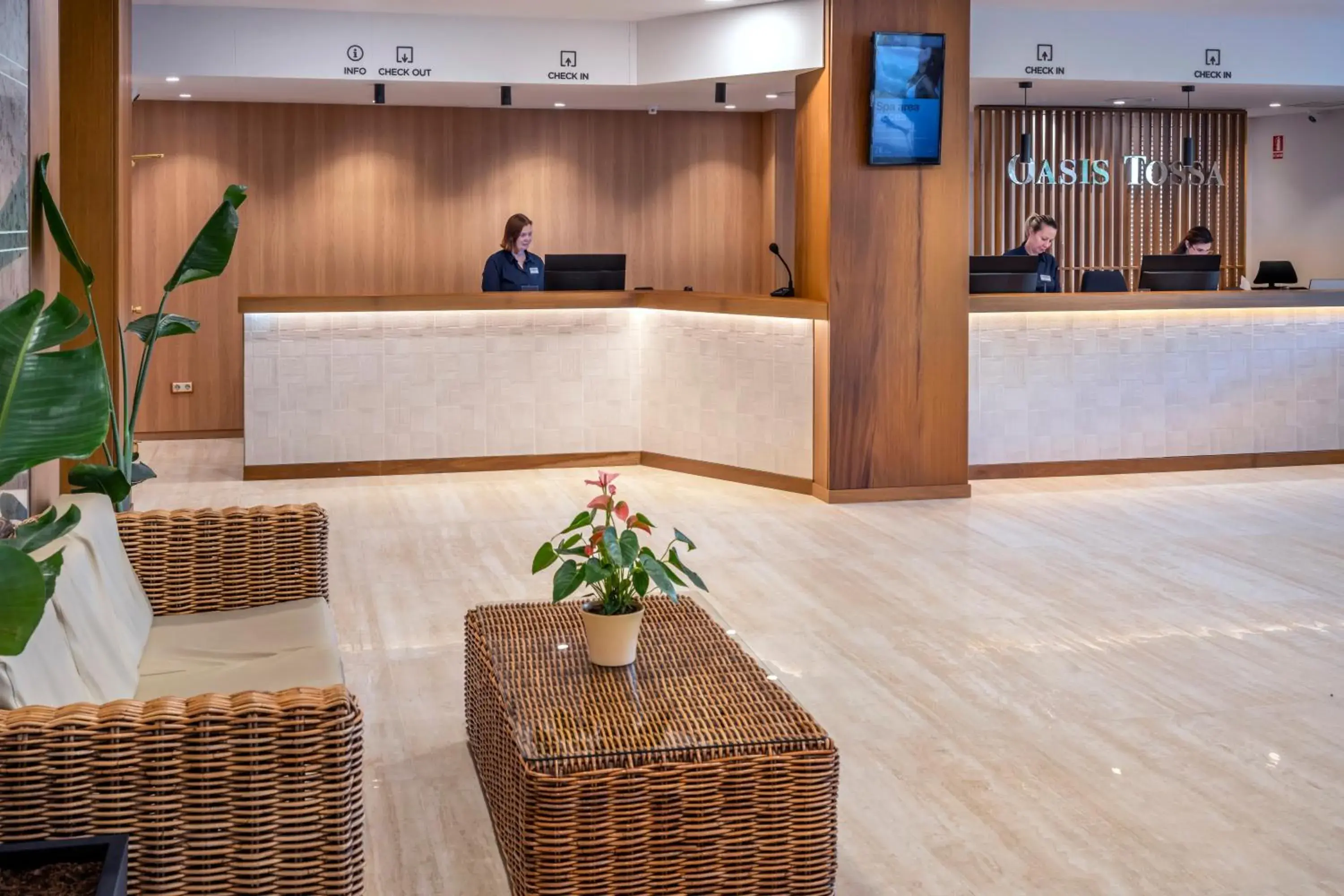 Lobby or reception in GHT Oasis Tossa & Spa Lobby or reception in GHT Oasis Tossa & Spa