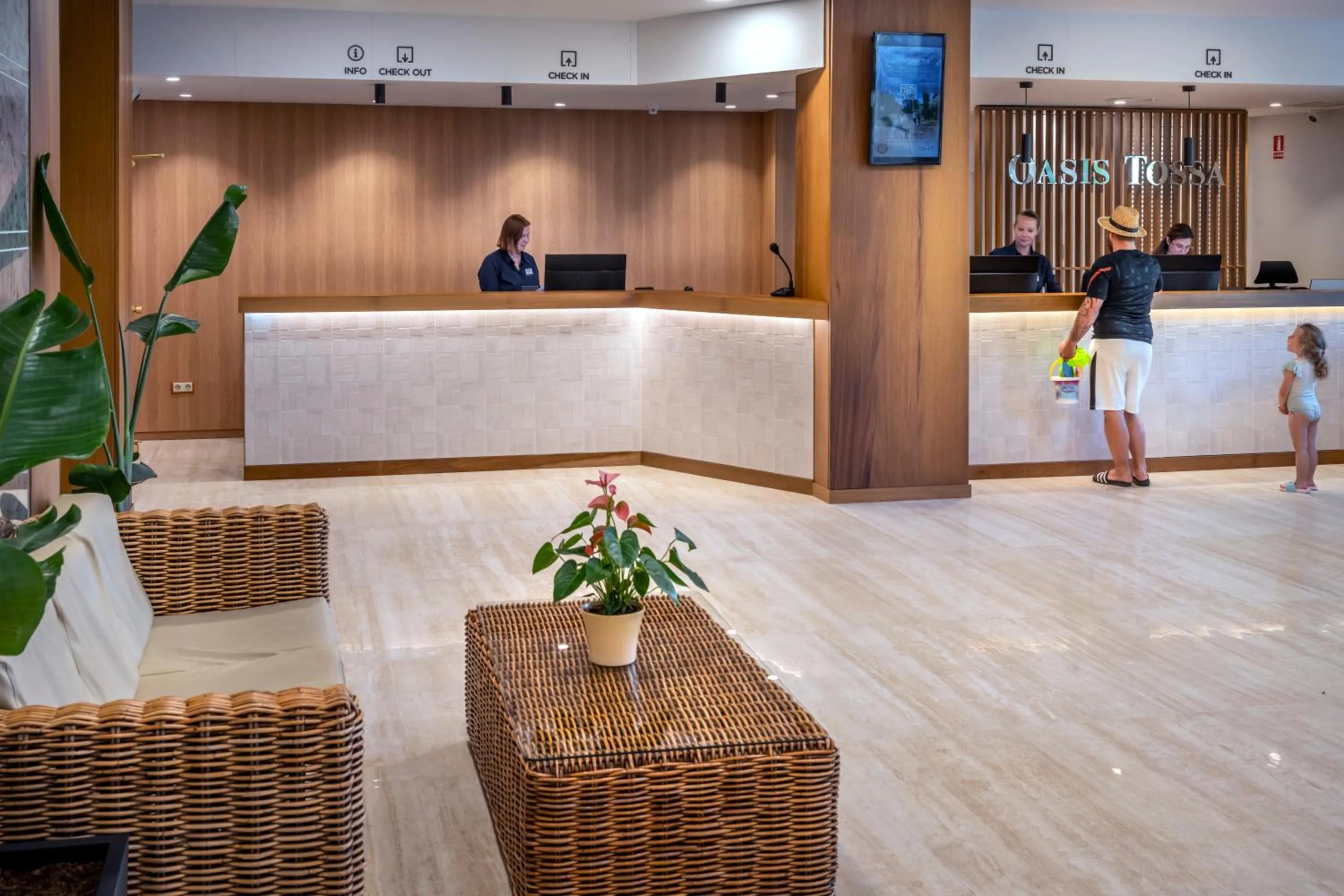 Lobby or reception in GHT Oasis Tossa & Spa