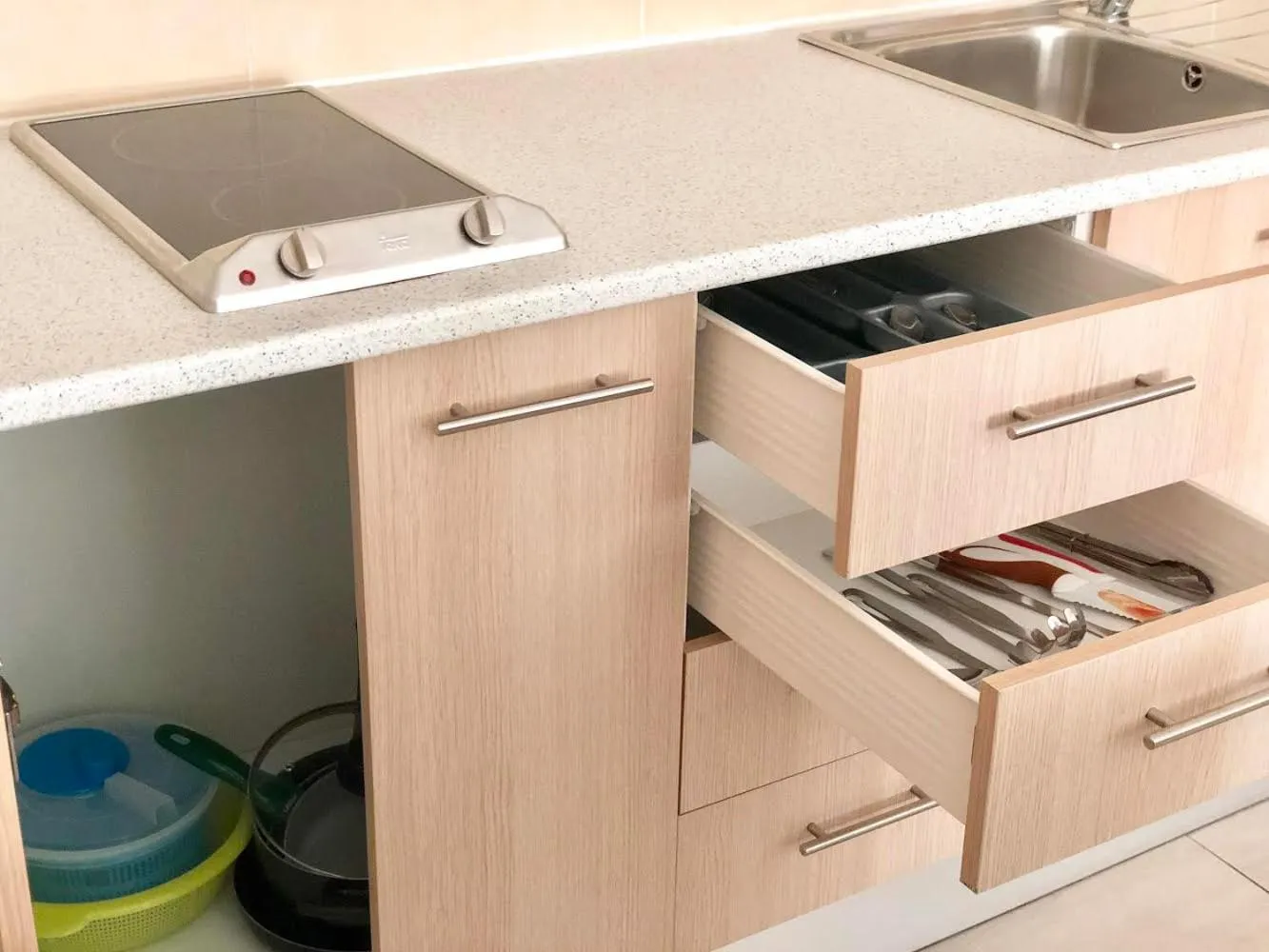 Kitchen or kitchenette in Apartamentos Giuliano