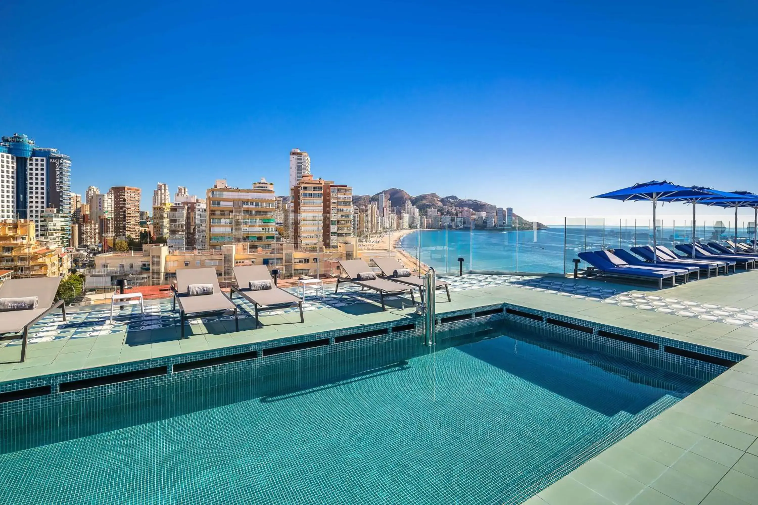 Pool view in Barceló Benidorm Beach - Adults Recommended Pool view in Barceló Benidorm Beach - Adults Recommended