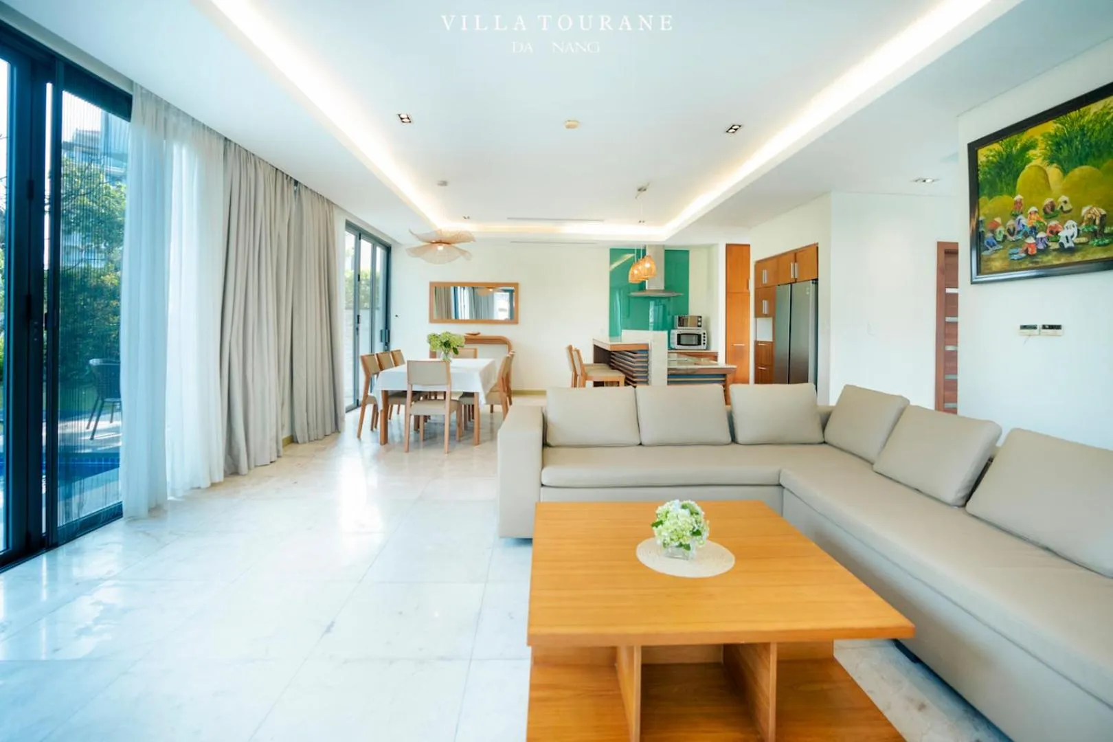Living room in Villa Tourane