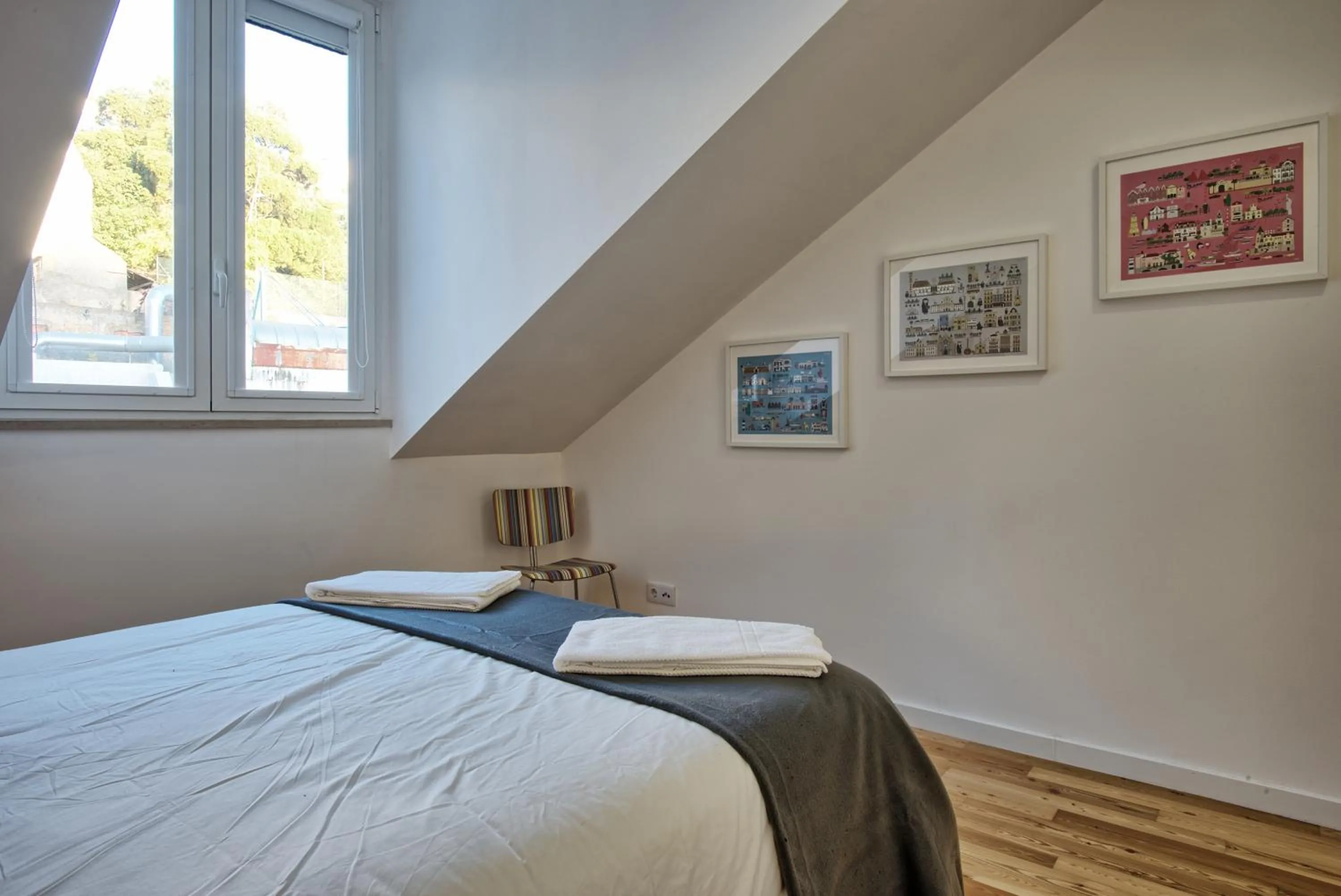 Bedroom, Bed in Downtown Boutique Duplex