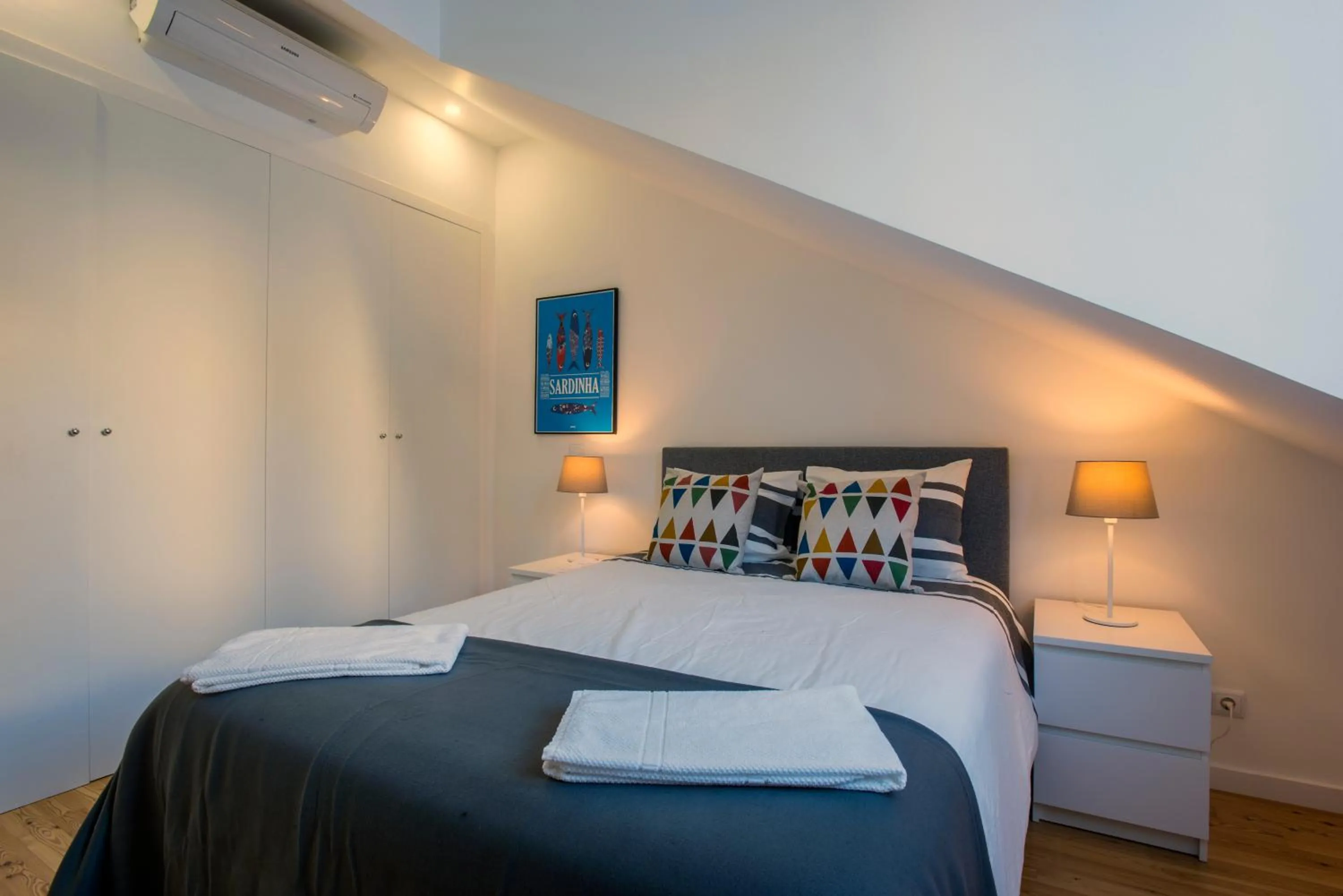 Bedroom, Bed in Downtown Boutique Duplex