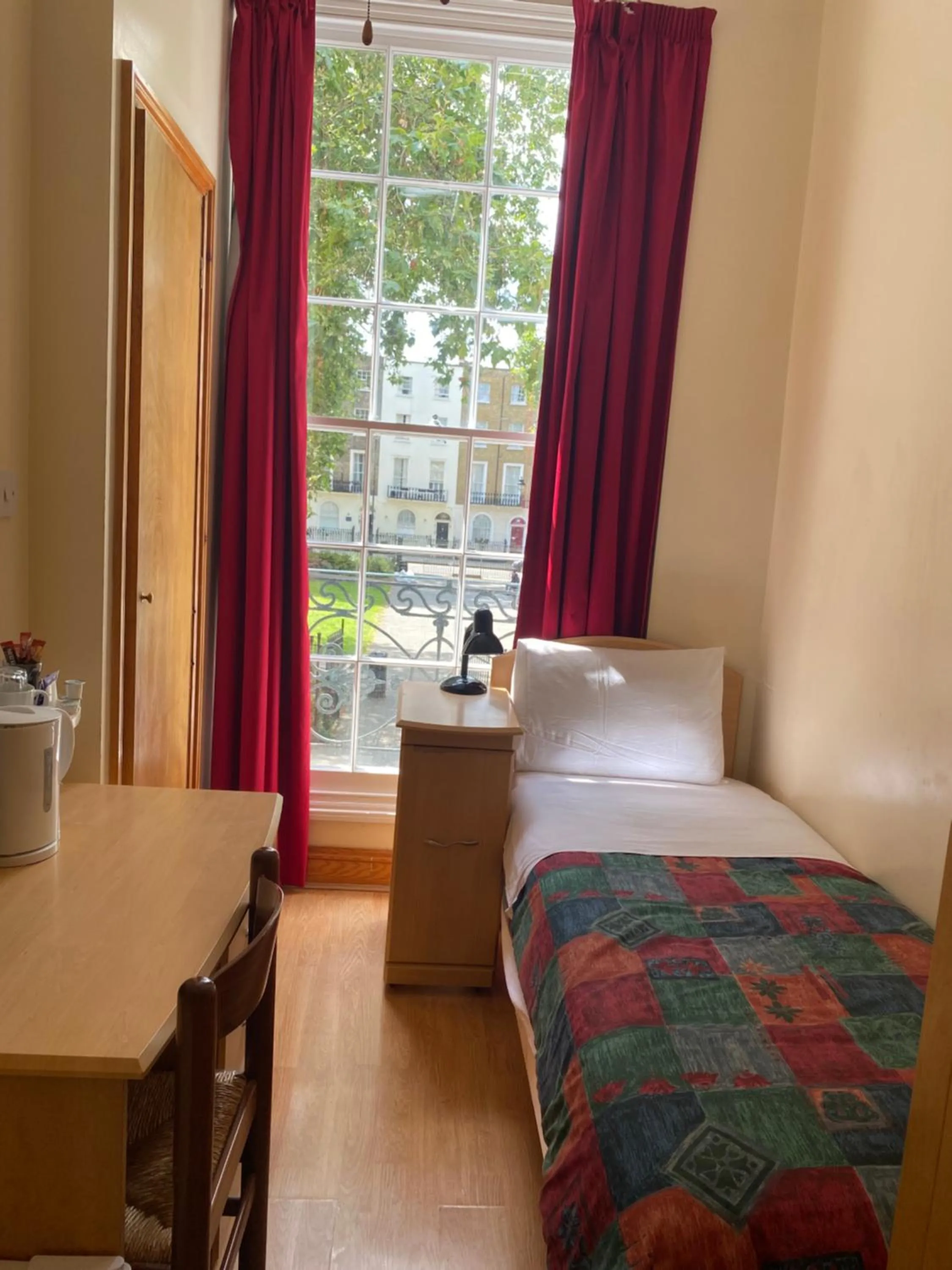 Bed in European Hotel