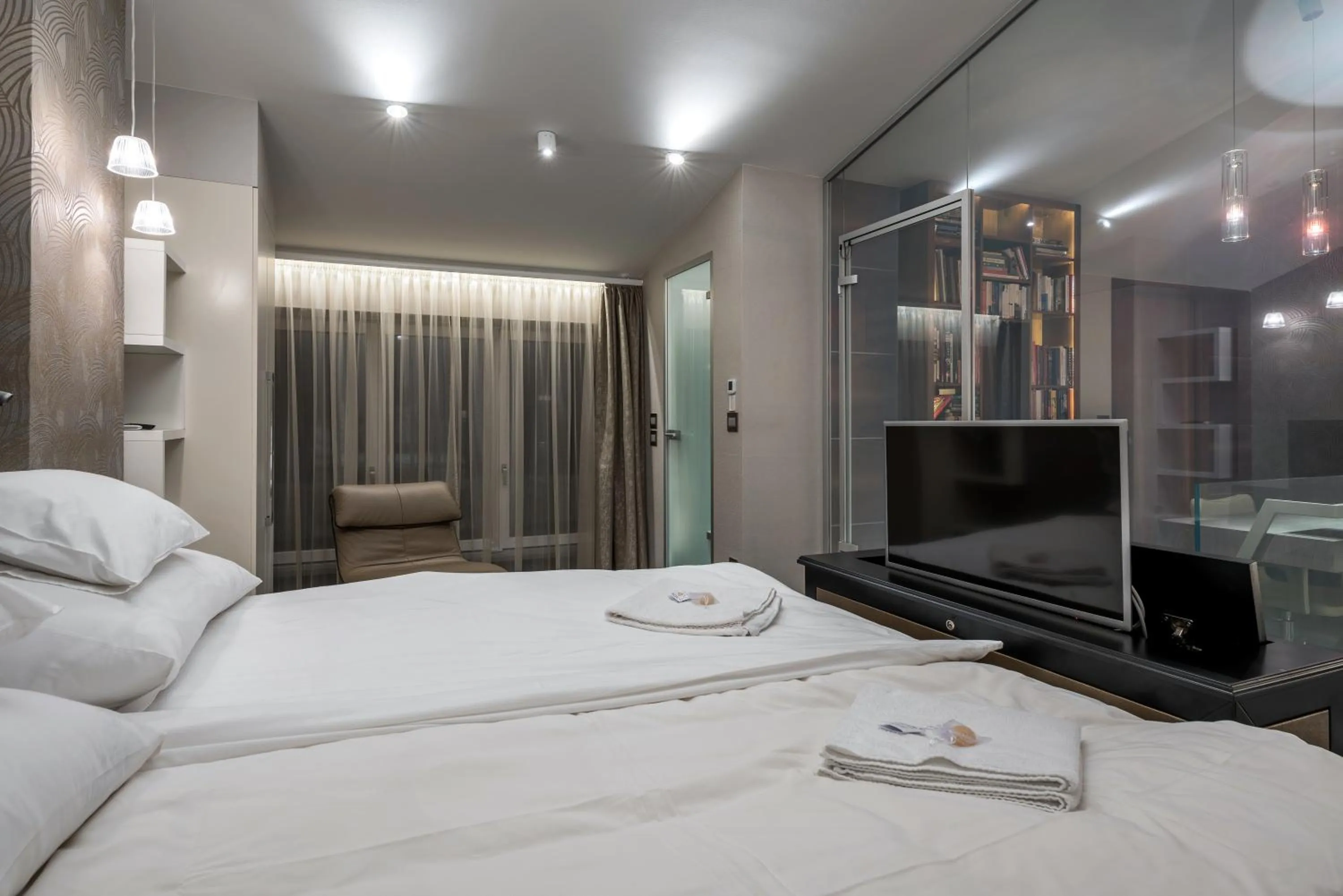 Bed in Castle Apartments Budapest