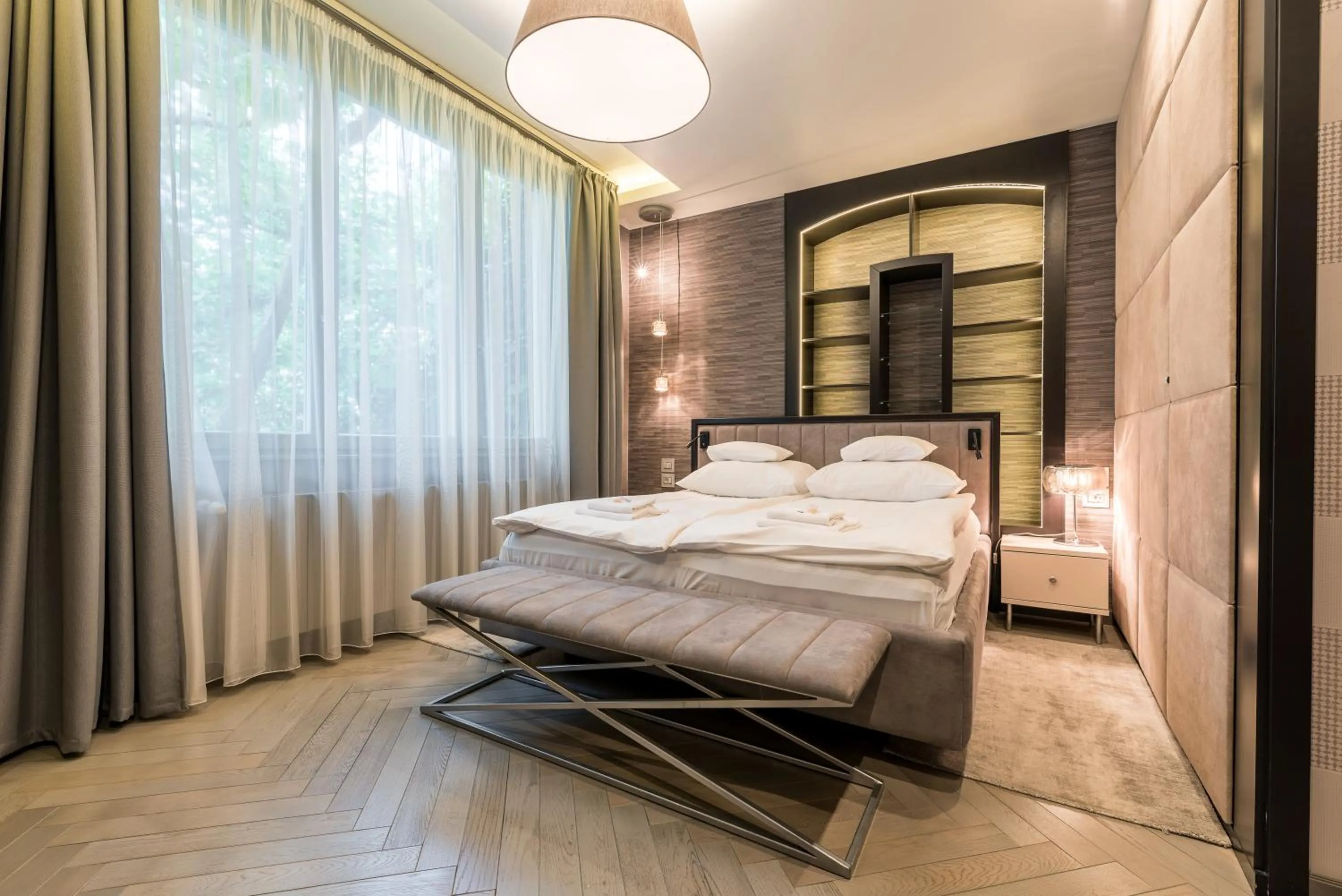 Bed in Castle Apartments Budapest