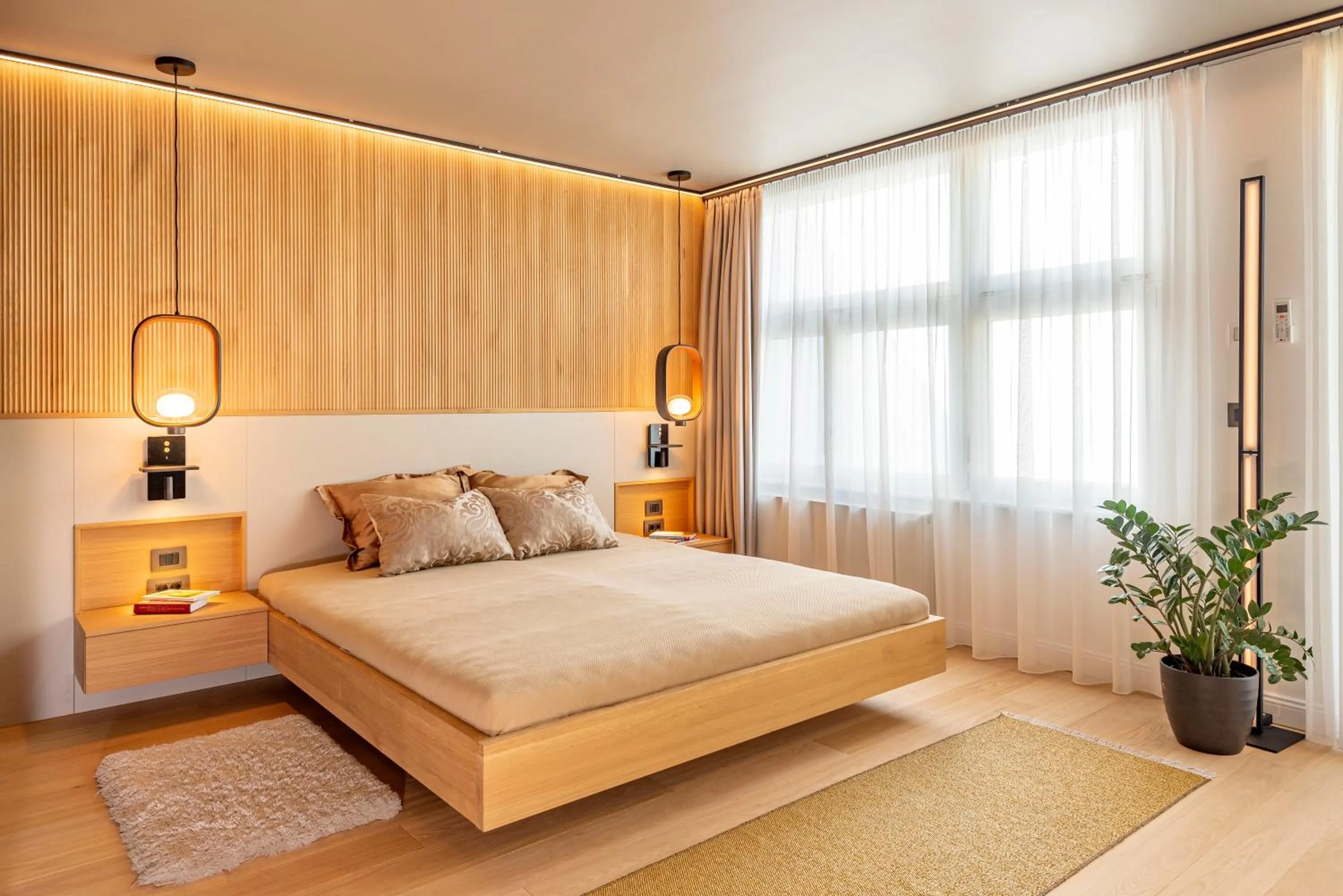 Bed in Castle Apartments Budapest