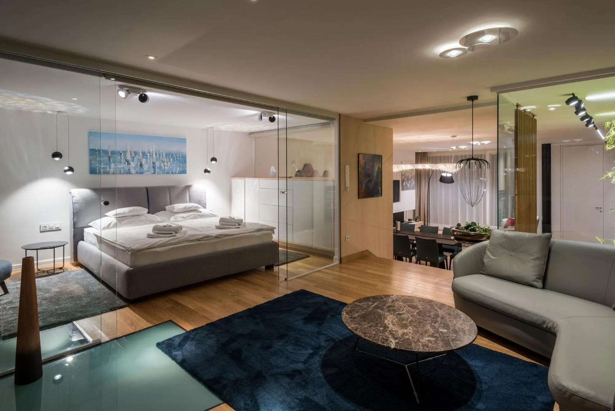 Bed in Castle Apartments Budapest