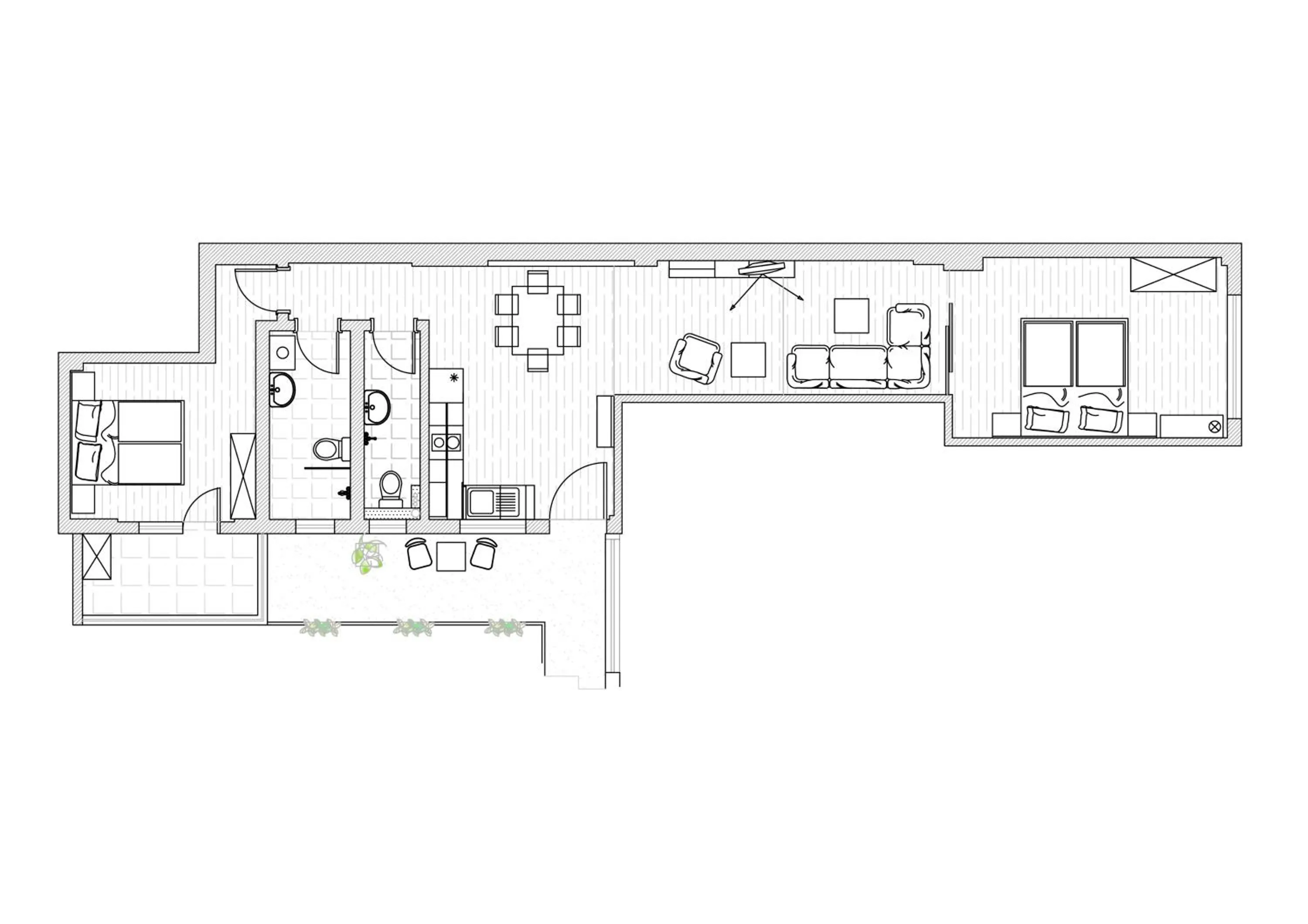 Floor plan in The North Tower Apartment
