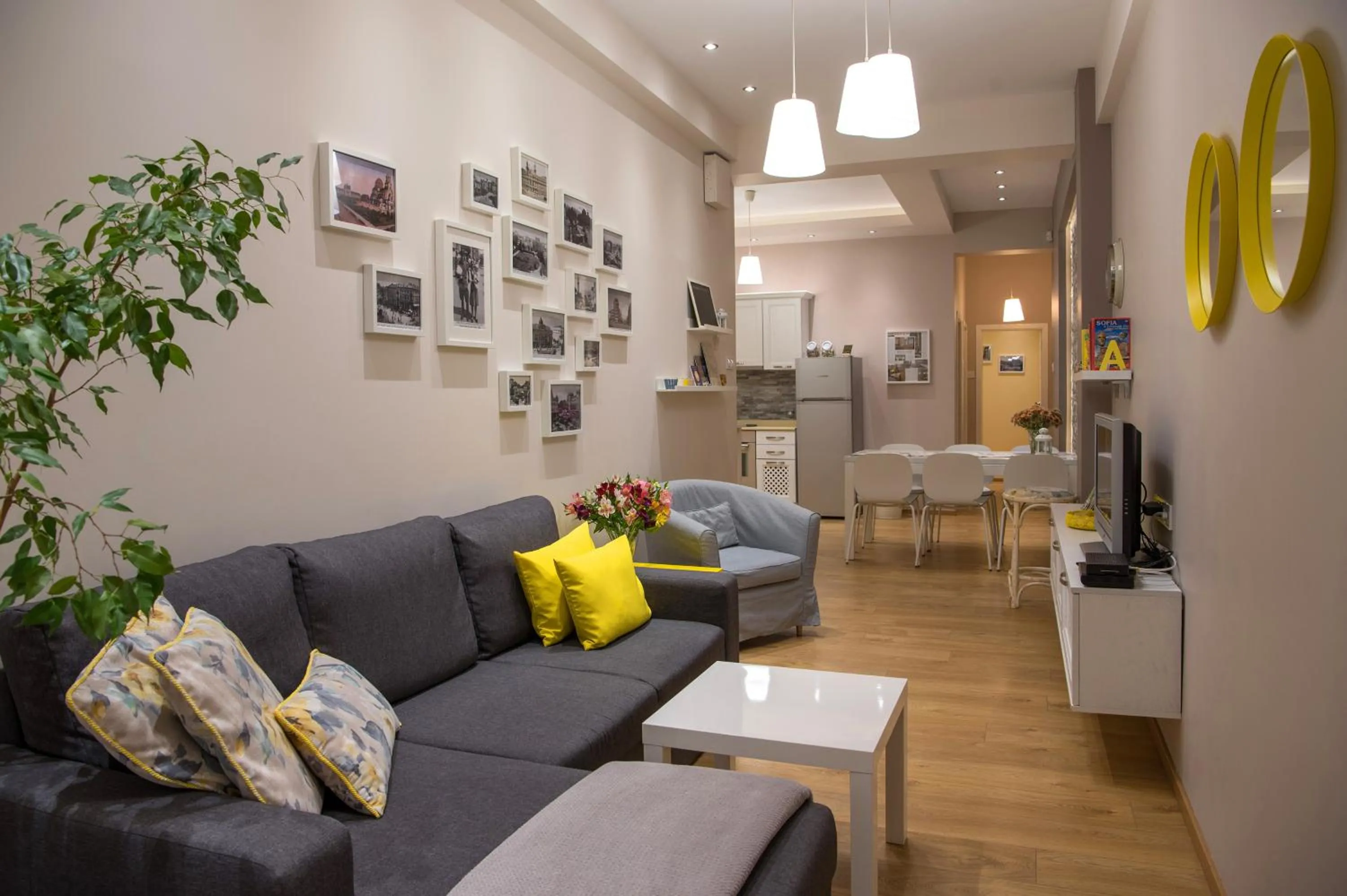 Living room in The North Tower Apartment