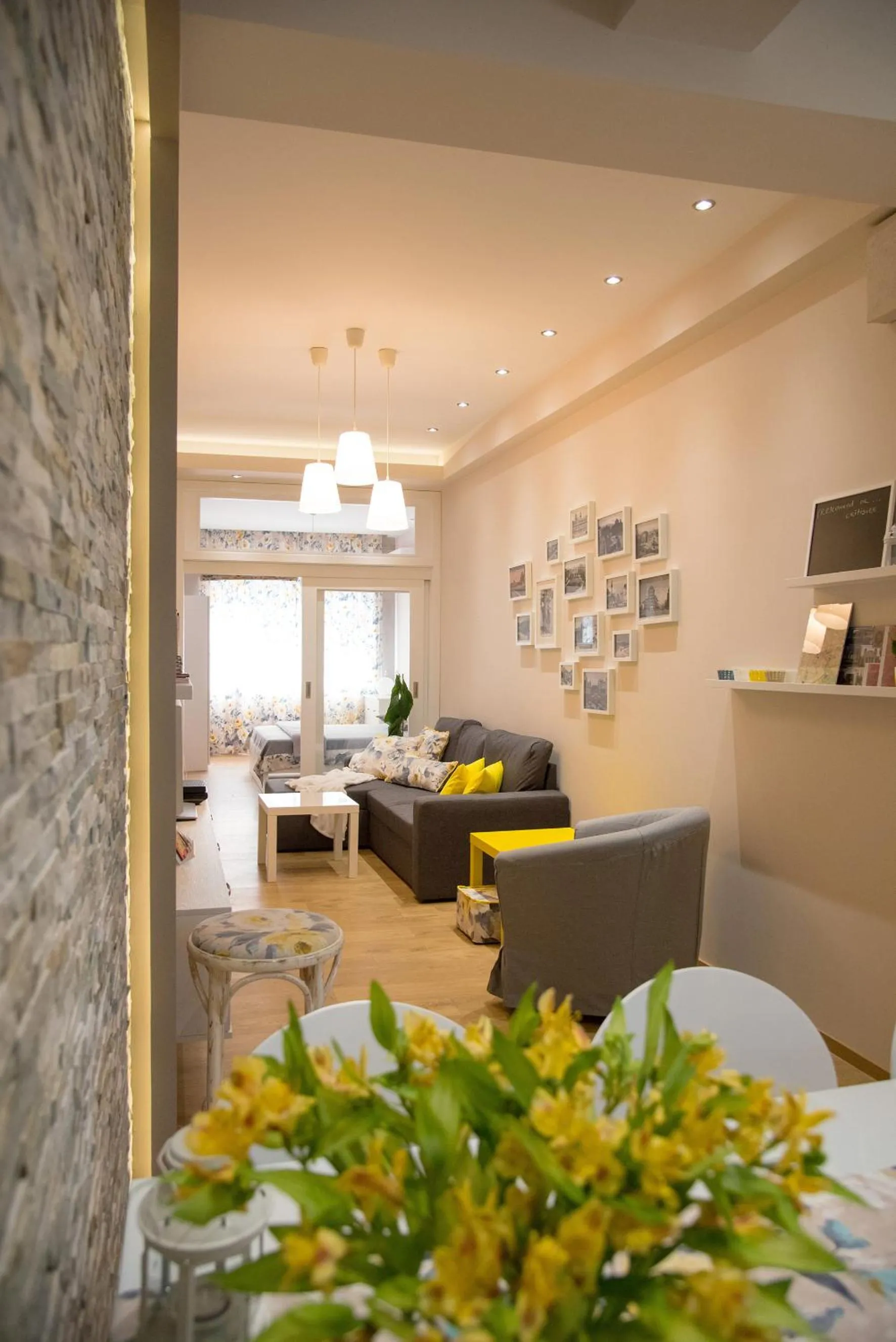 Living room in The North Tower Apartment