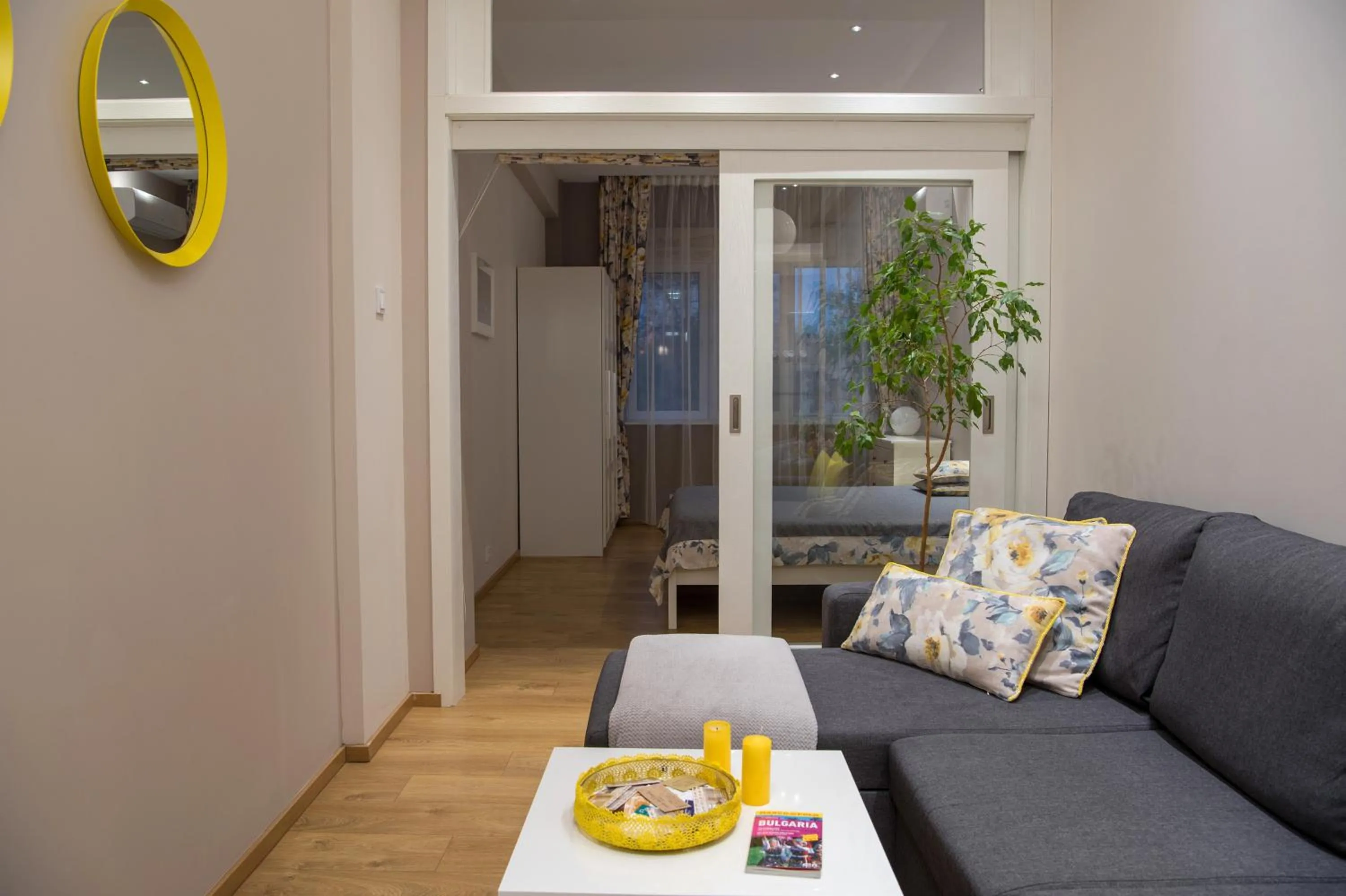 Living room in The North Tower Apartment