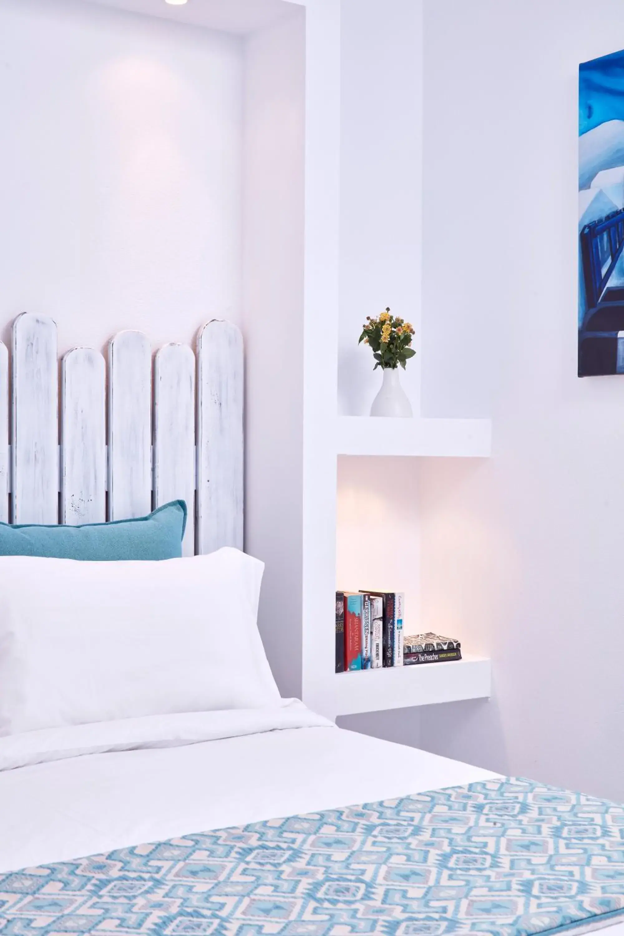 Bed in Mykonos Town Suites Bed in Mykonos Town Suites