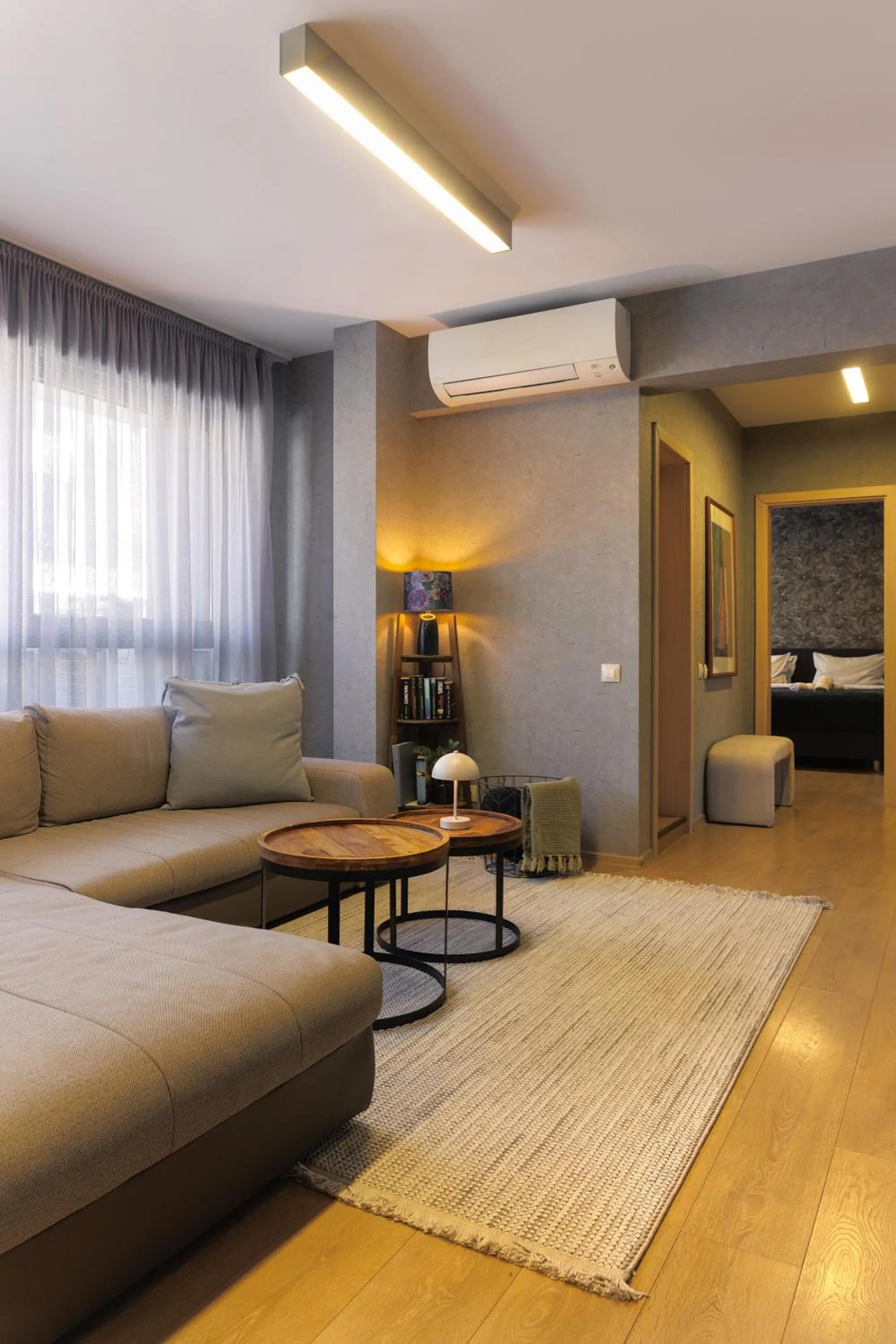 Living room in City Center Apartments with Parking