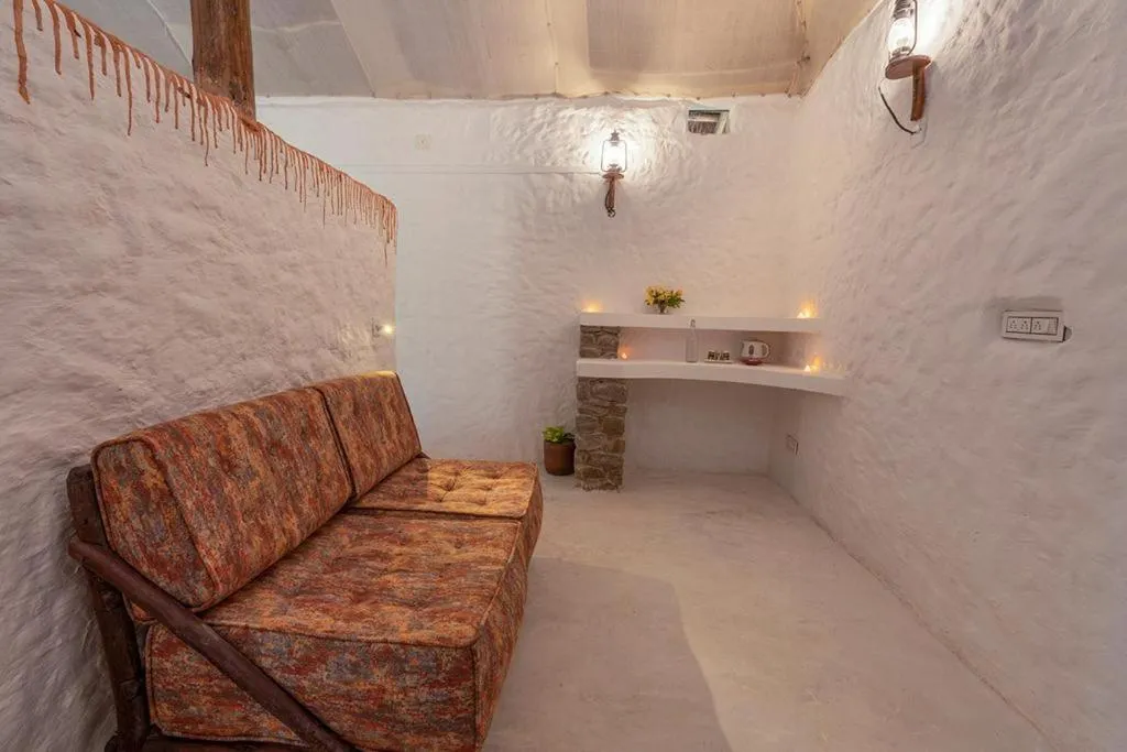 Living room in Deshadan Eco Valley Resort - An Eco friendly Mud House