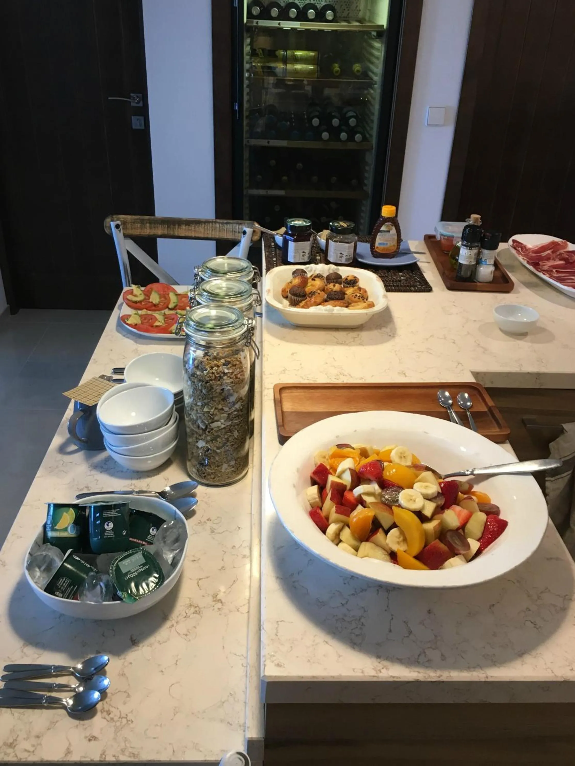 Continental breakfast in Villa Breeze Boutique Guest Rooms, Marbella