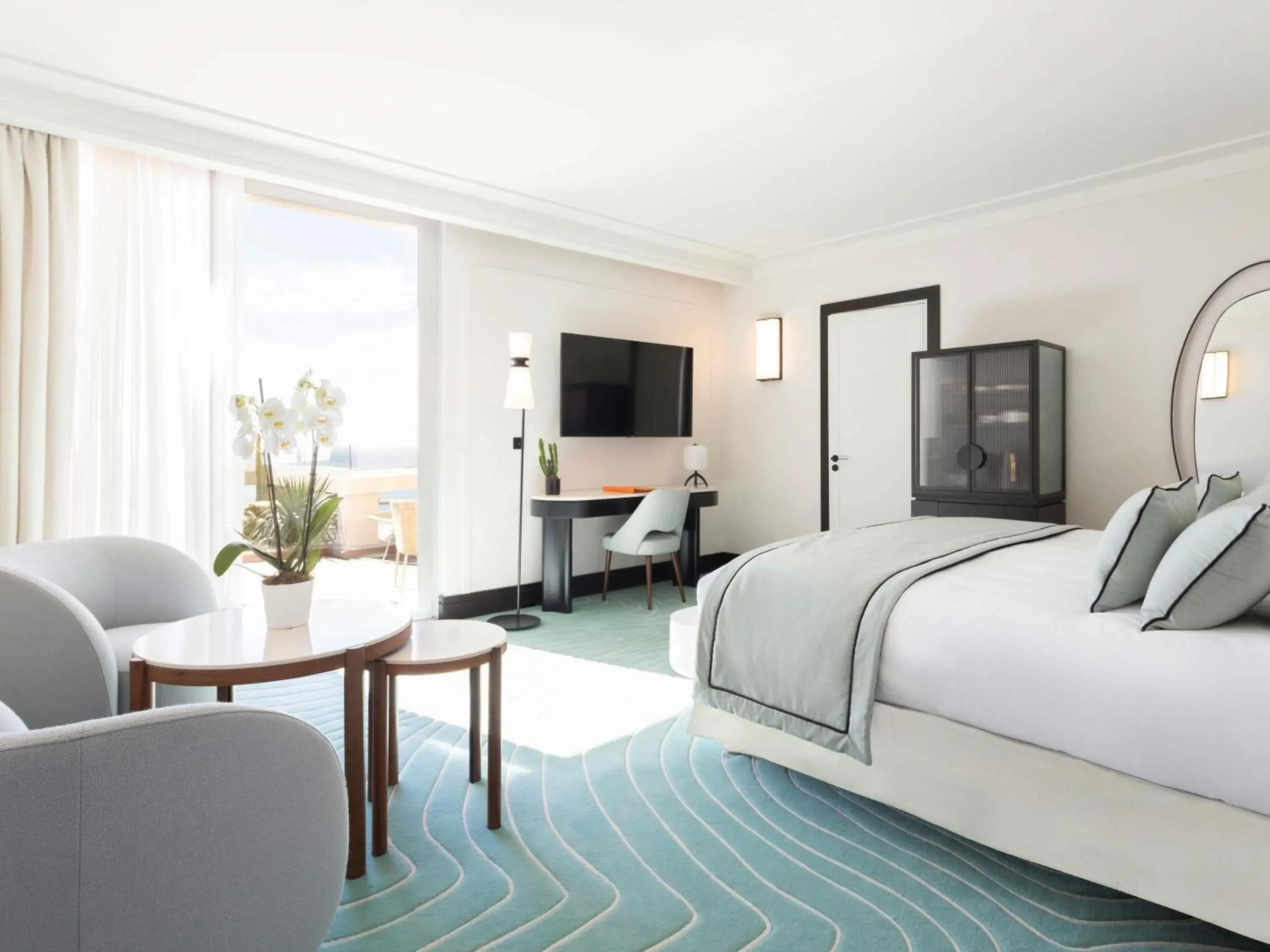 Bedroom, Bed in Mondrian Cannes Bedroom, Bed in Mondrian Cannes