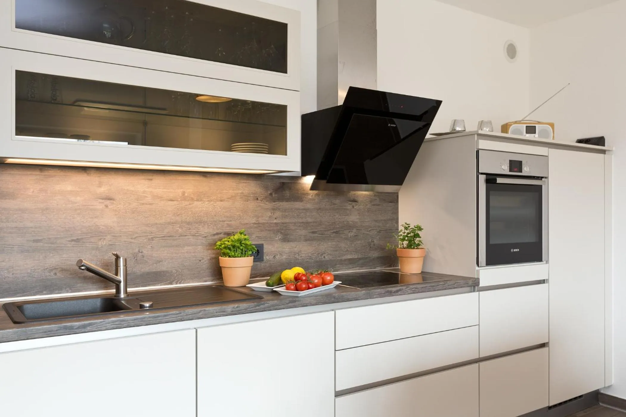 Kitchen or kitchenette in Kells Appartements