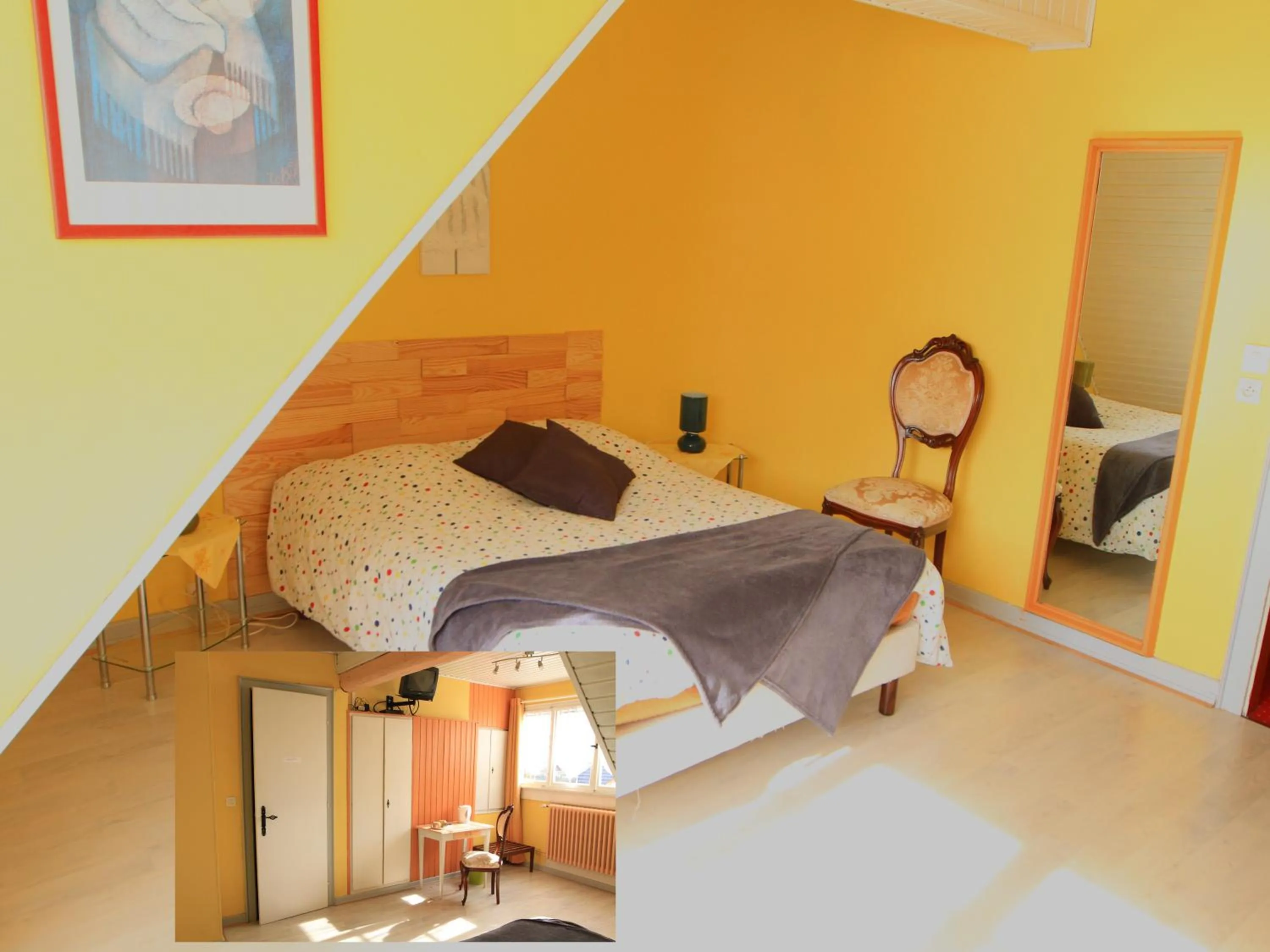 Bed in Hotel Restaurant Du Kalblin