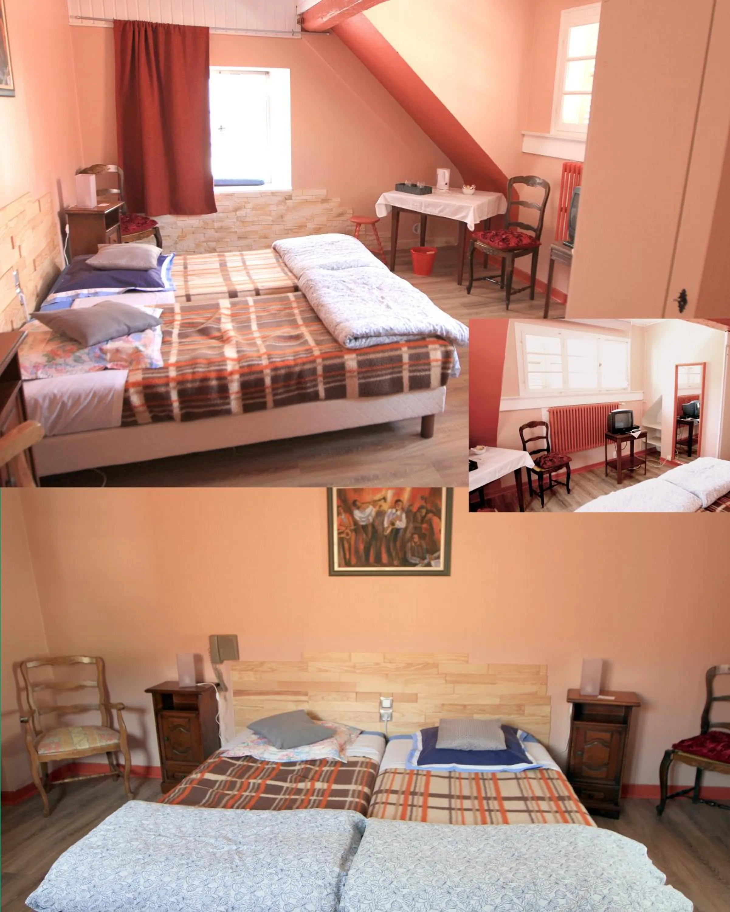 Bed in Hotel Restaurant Du Kalblin