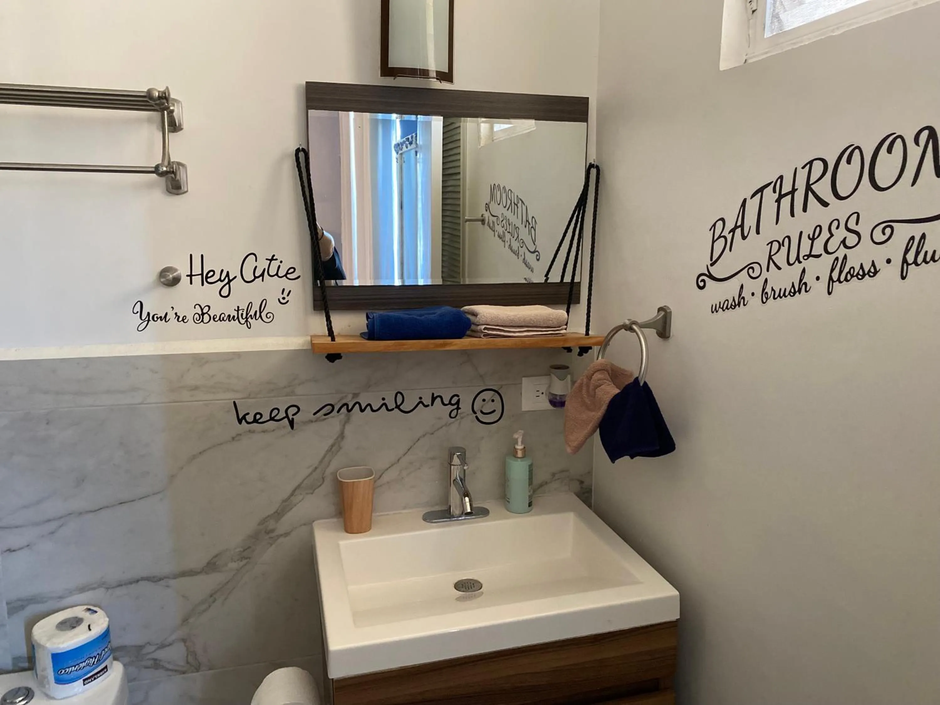 Bathroom in Tropical apartment