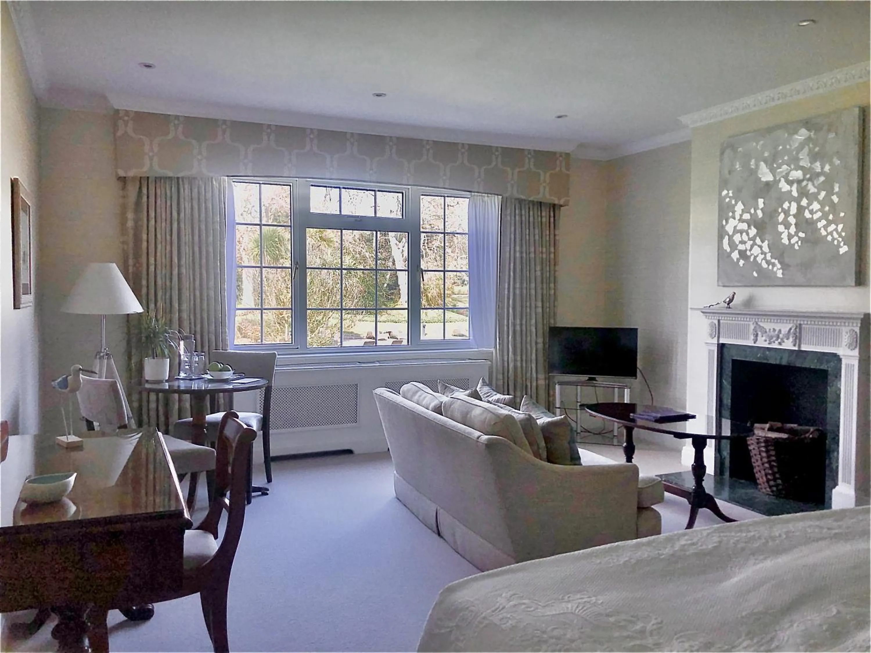 Seating area in Longueville Manor