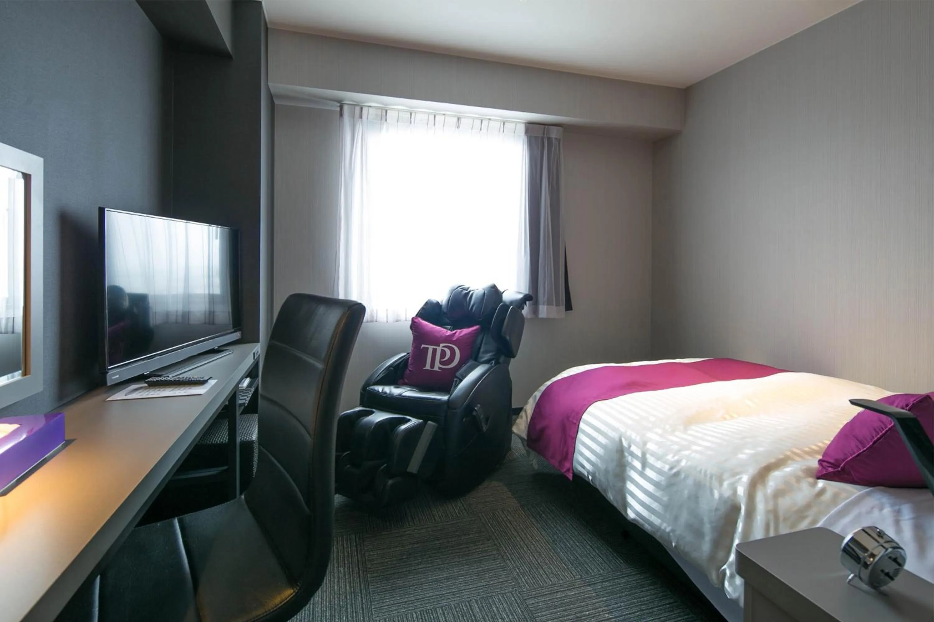 Decorative detail, Bed in Miyakonojo Green Hotel