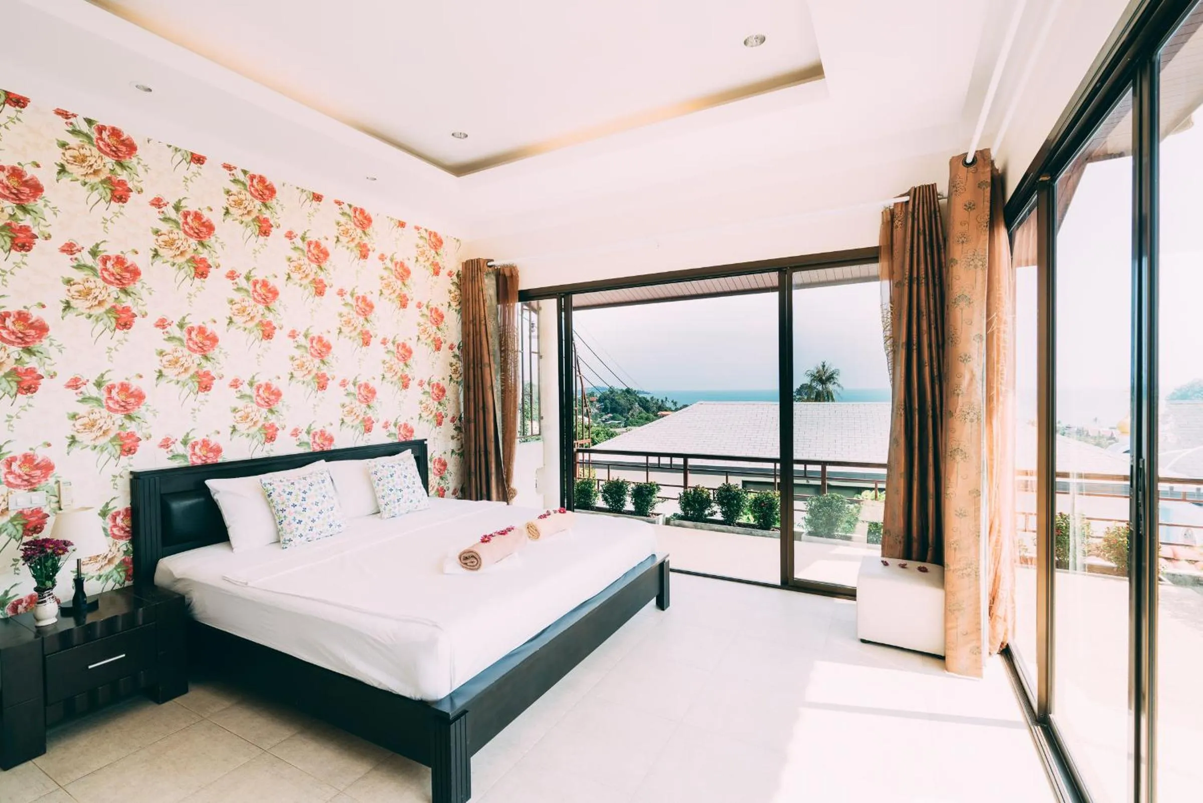 Bed in Lilu Villa In Lamai