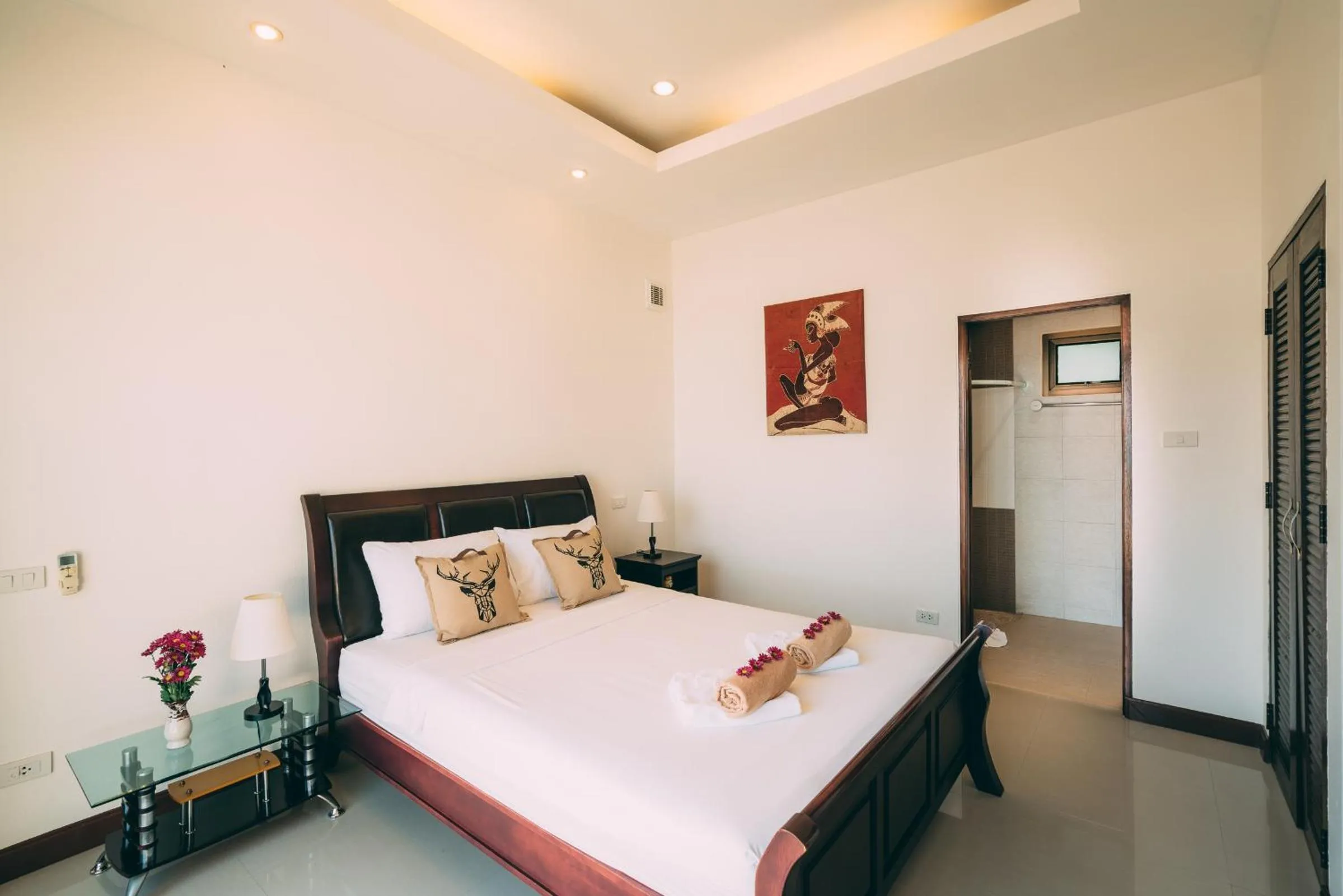 Bed in Lilu Villa In Lamai