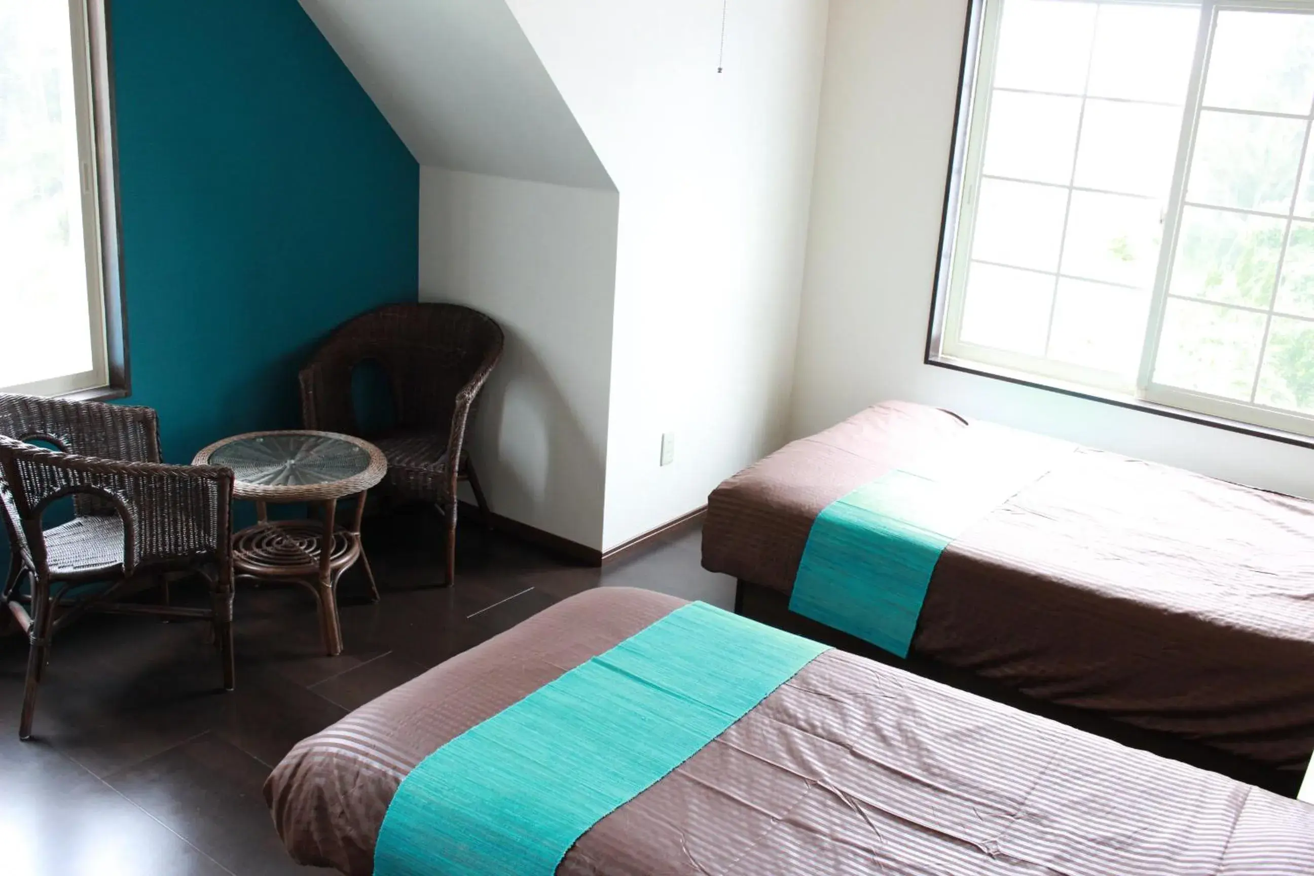 Twin Room with Private Bathroom in Nangoku Lodge Booya Twin Room with Private Bathroom in Nangoku Lodge Booya