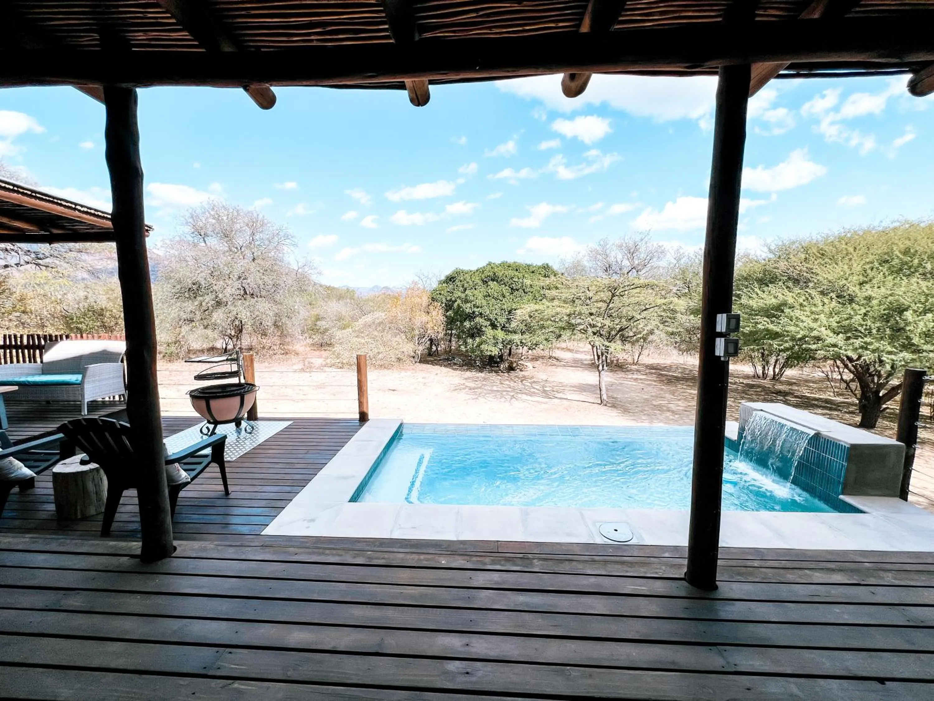 Pool view in 24 Degrees South Country Estate