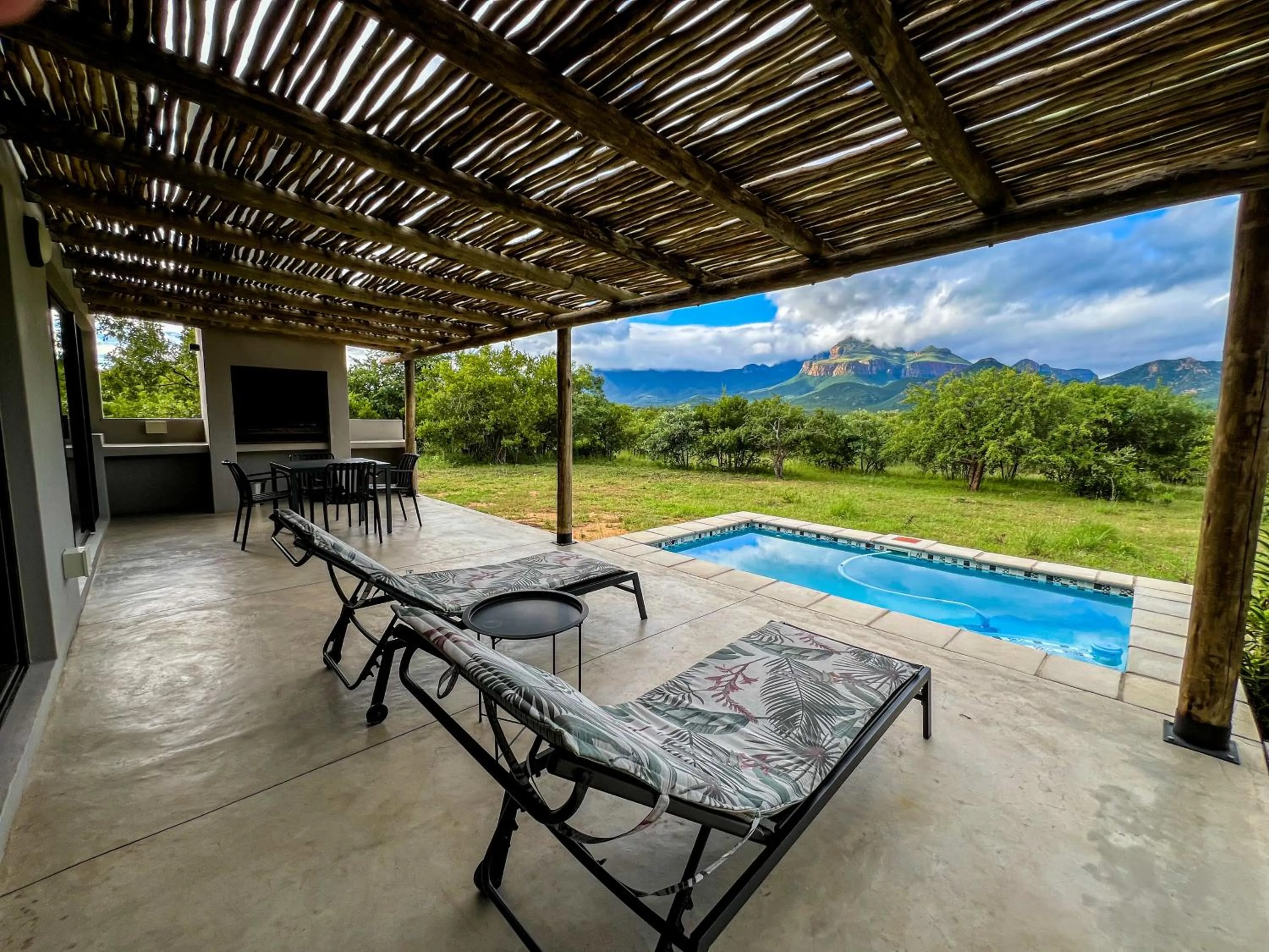 Pool view in 24 Degrees South Country Estate