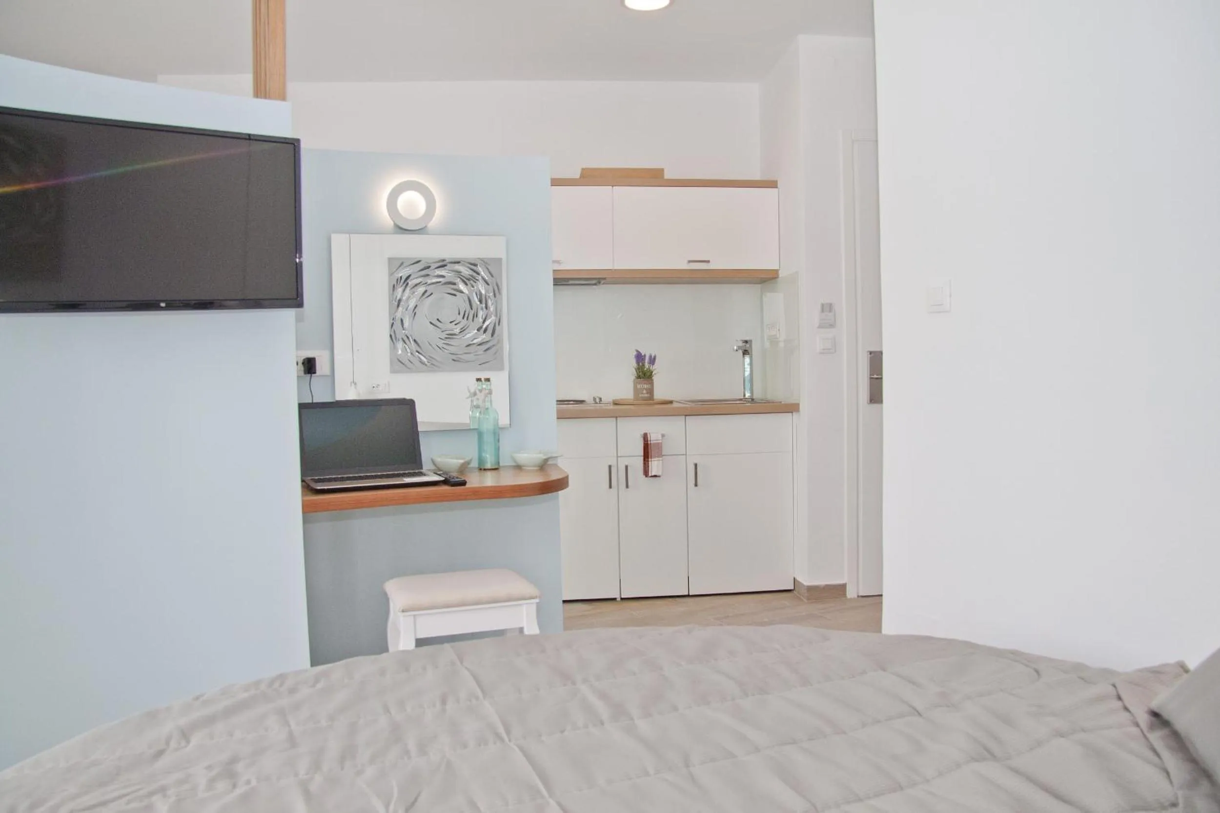 Bed in Christina Beach Hotel