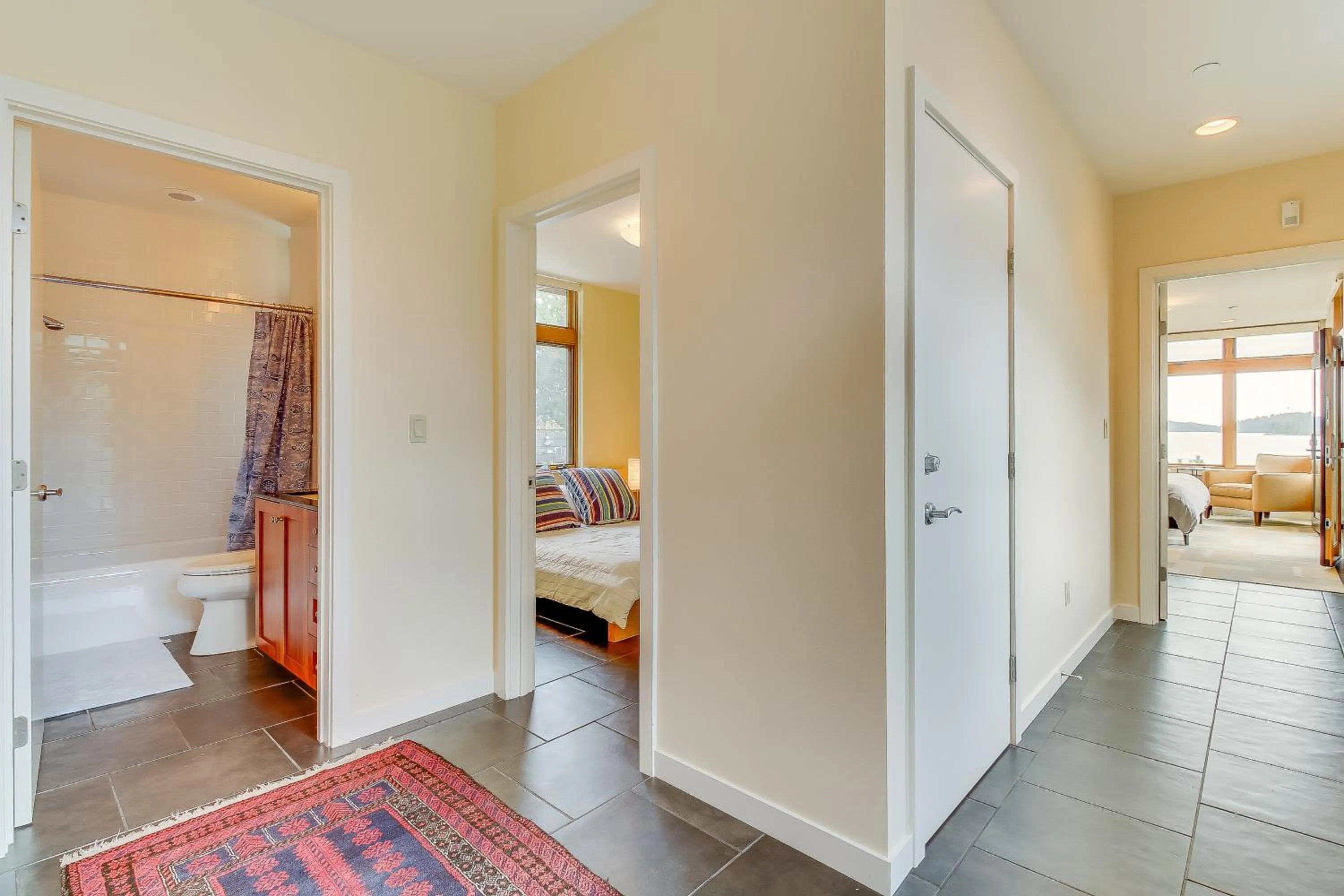 Bed in Fidalgo Island Waterfront Stunner