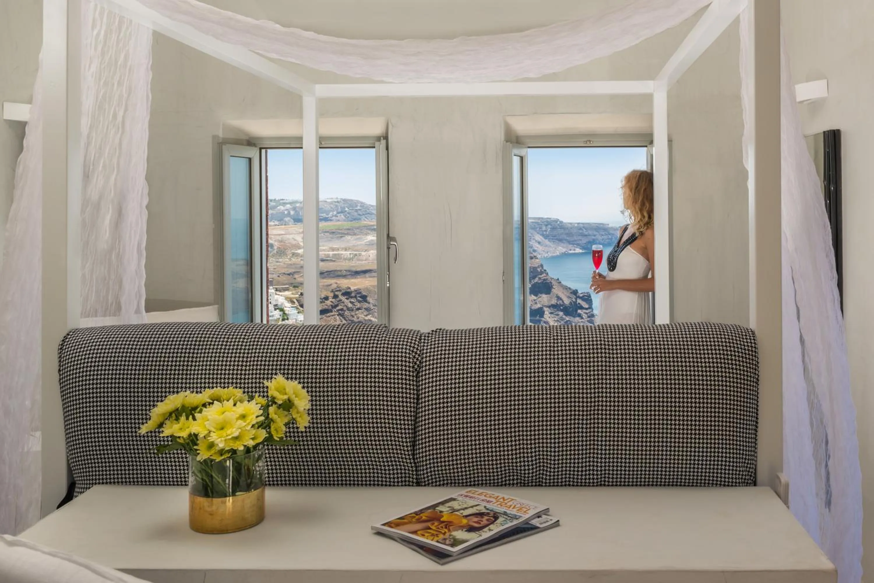 Seating area in Mythical Blue Luxury Suites