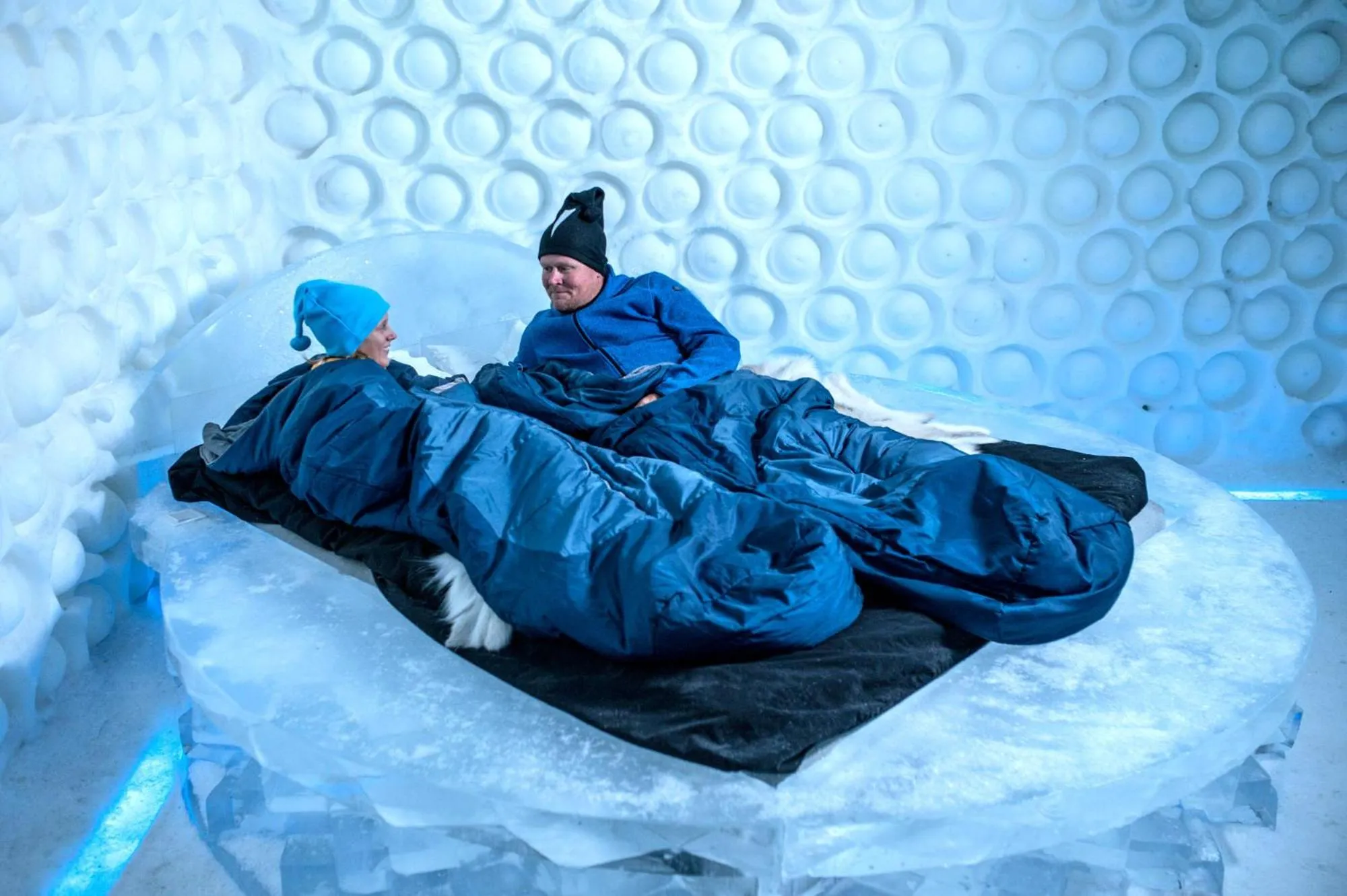 group of guests in IceHotel