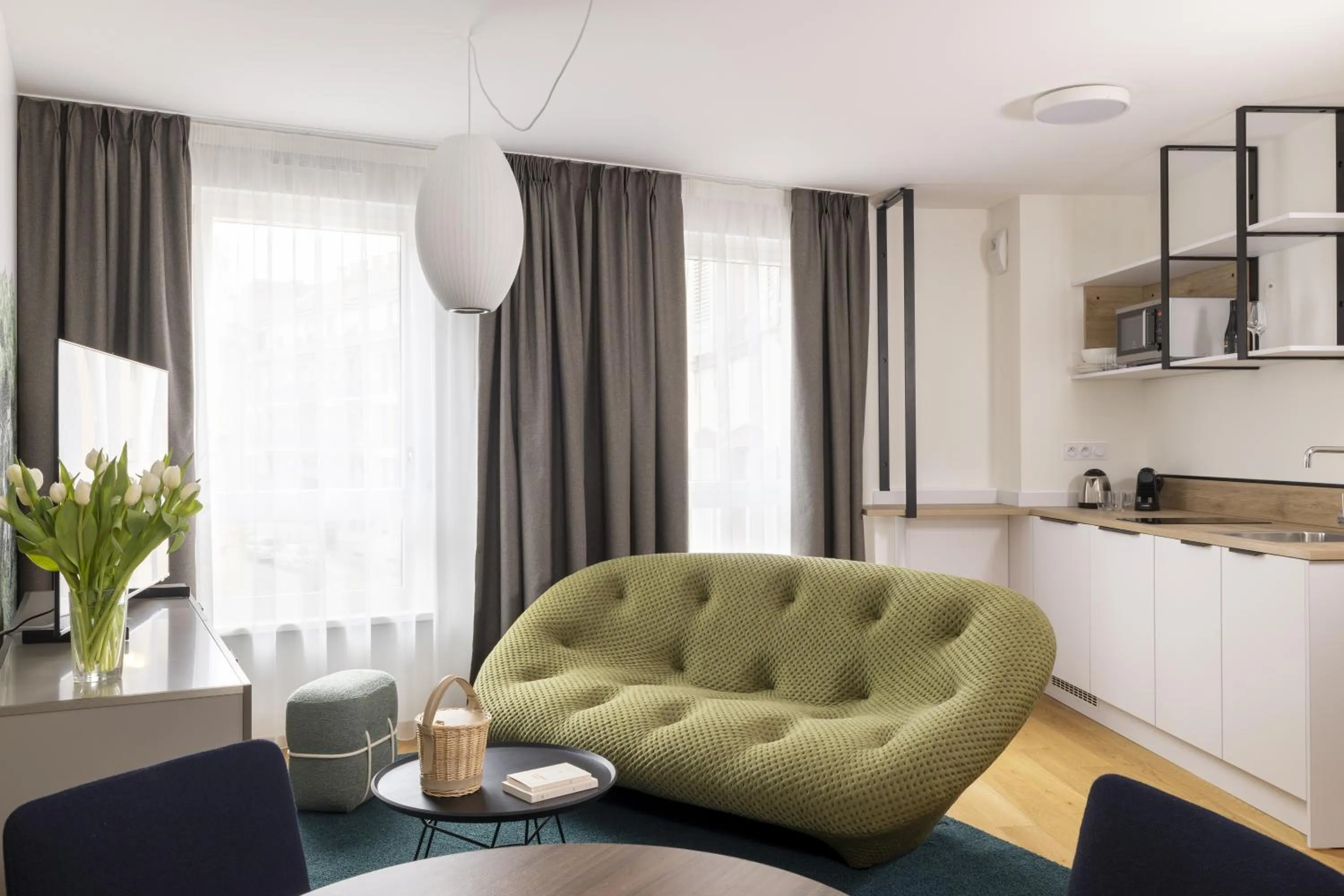 Kitchen or kitchenette in Hôtel Du Dragon