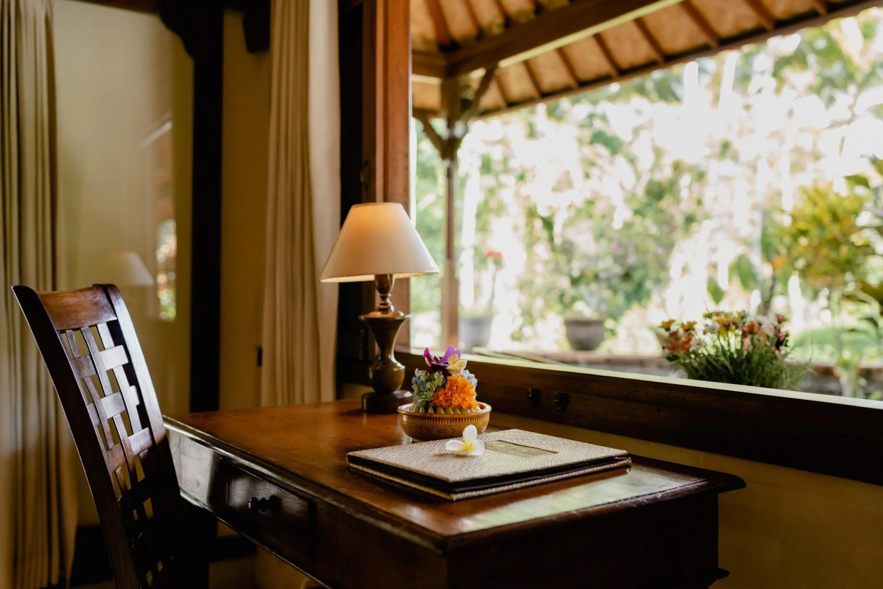 Seating area in Kebun Indah Ubud