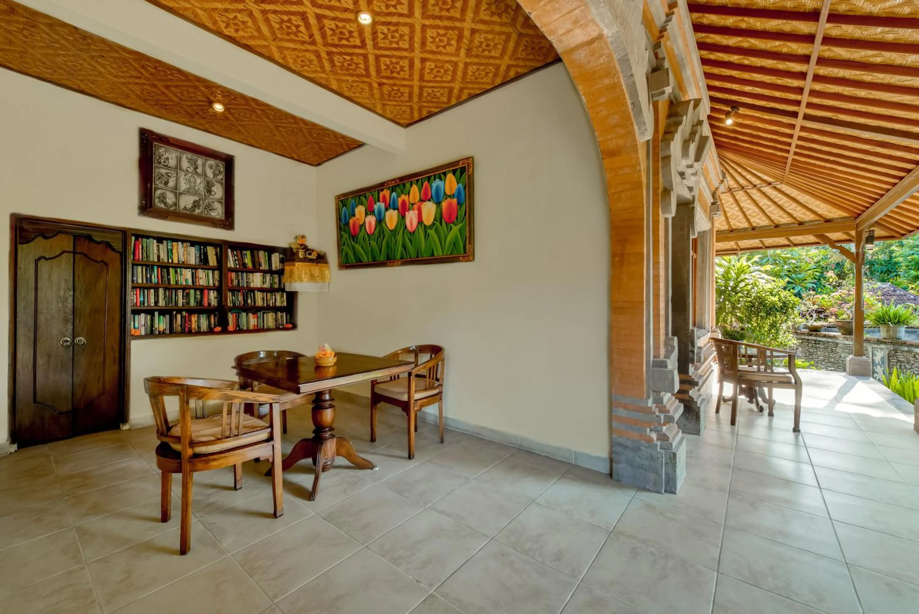 Seating area in Kebun Indah Ubud