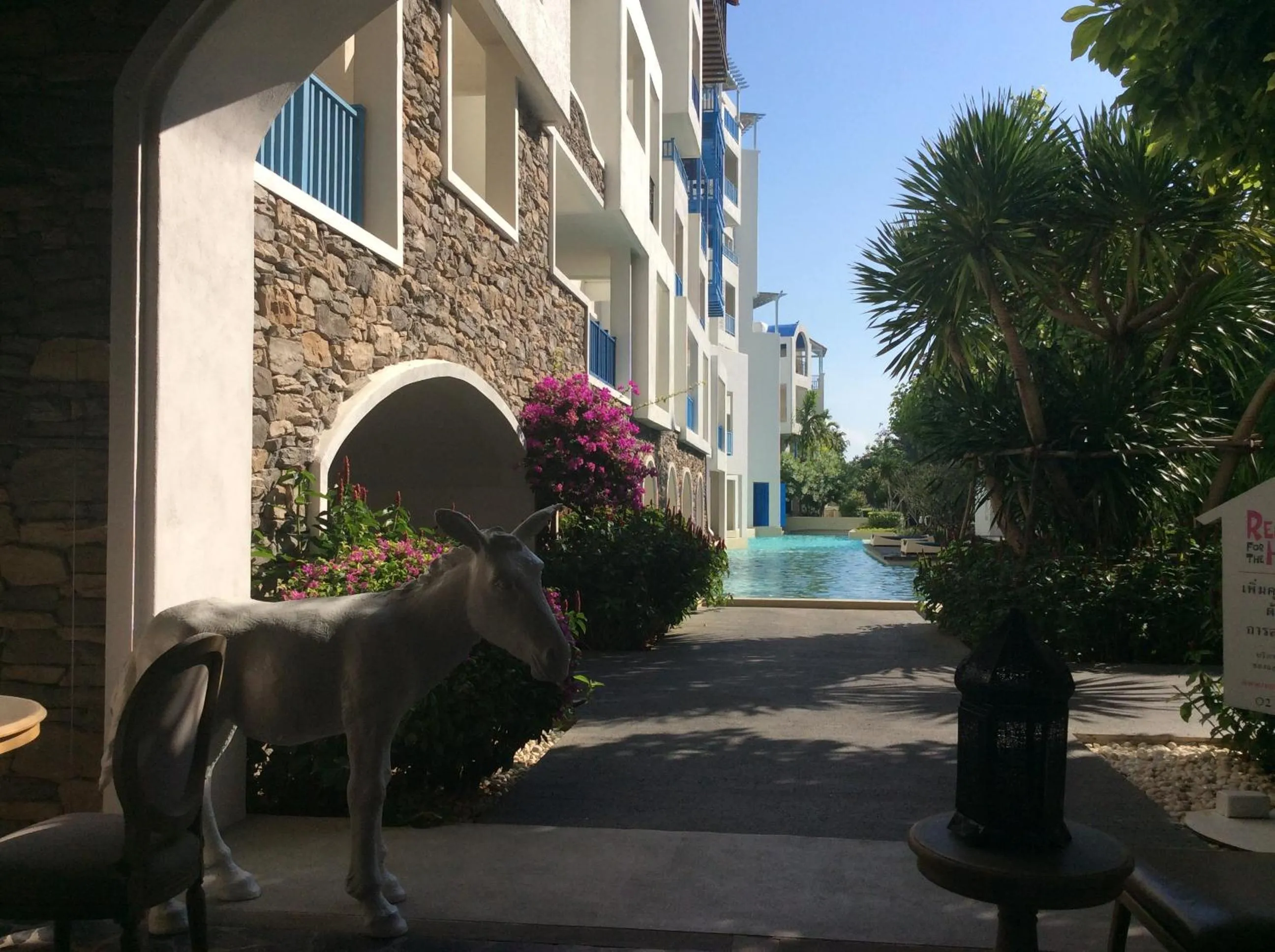 Area and facilities in The Chelona pool access by Away