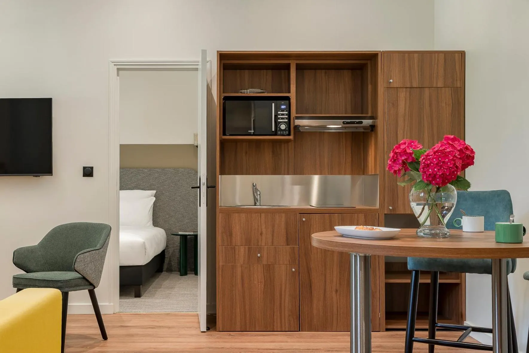 Kitchen or kitchenette in Hôtel de la Poste