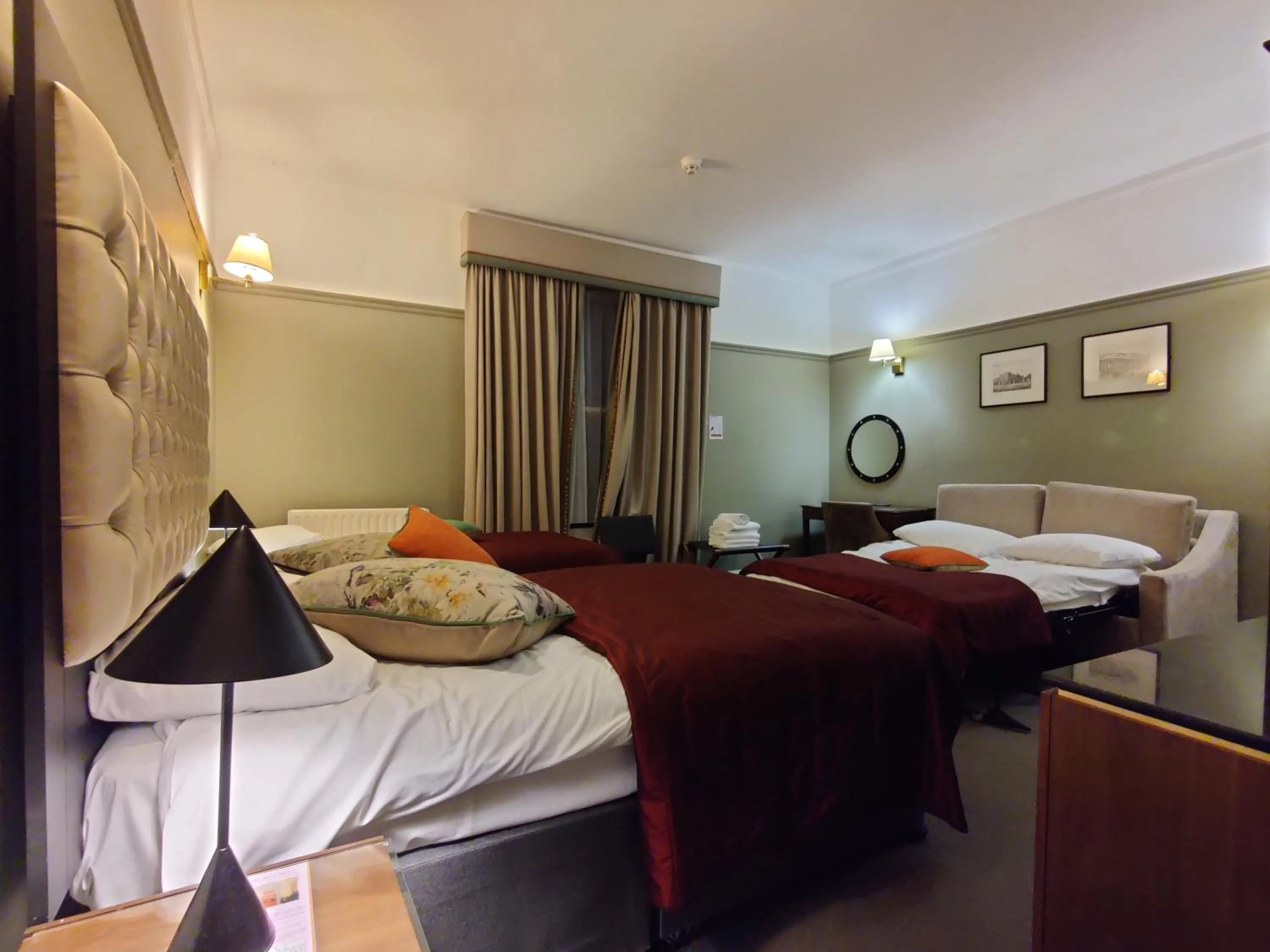 Decorative detail, Bed in Blue Bells Hotel