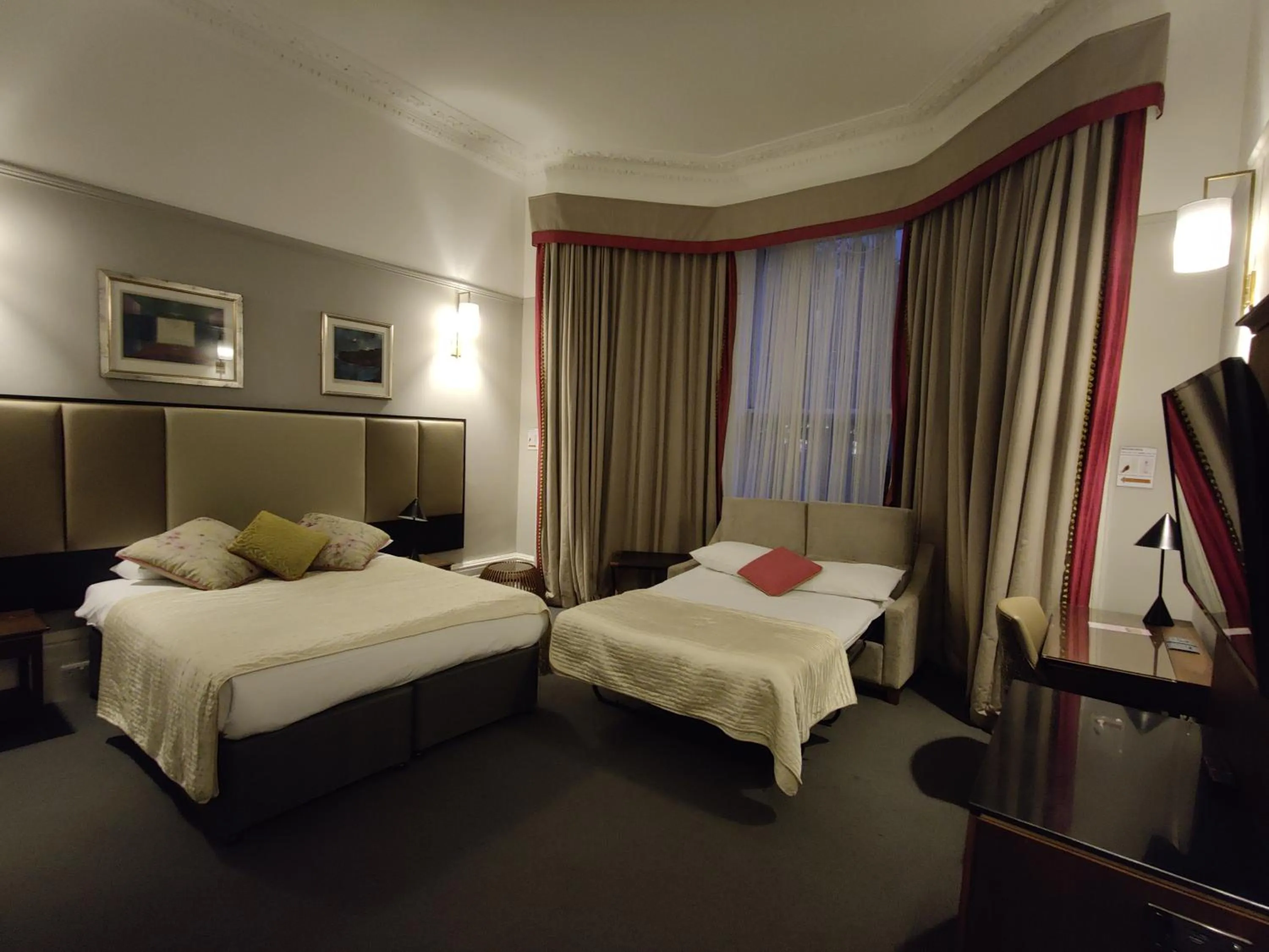 Decorative detail, Bed in Blue Bells Hotel