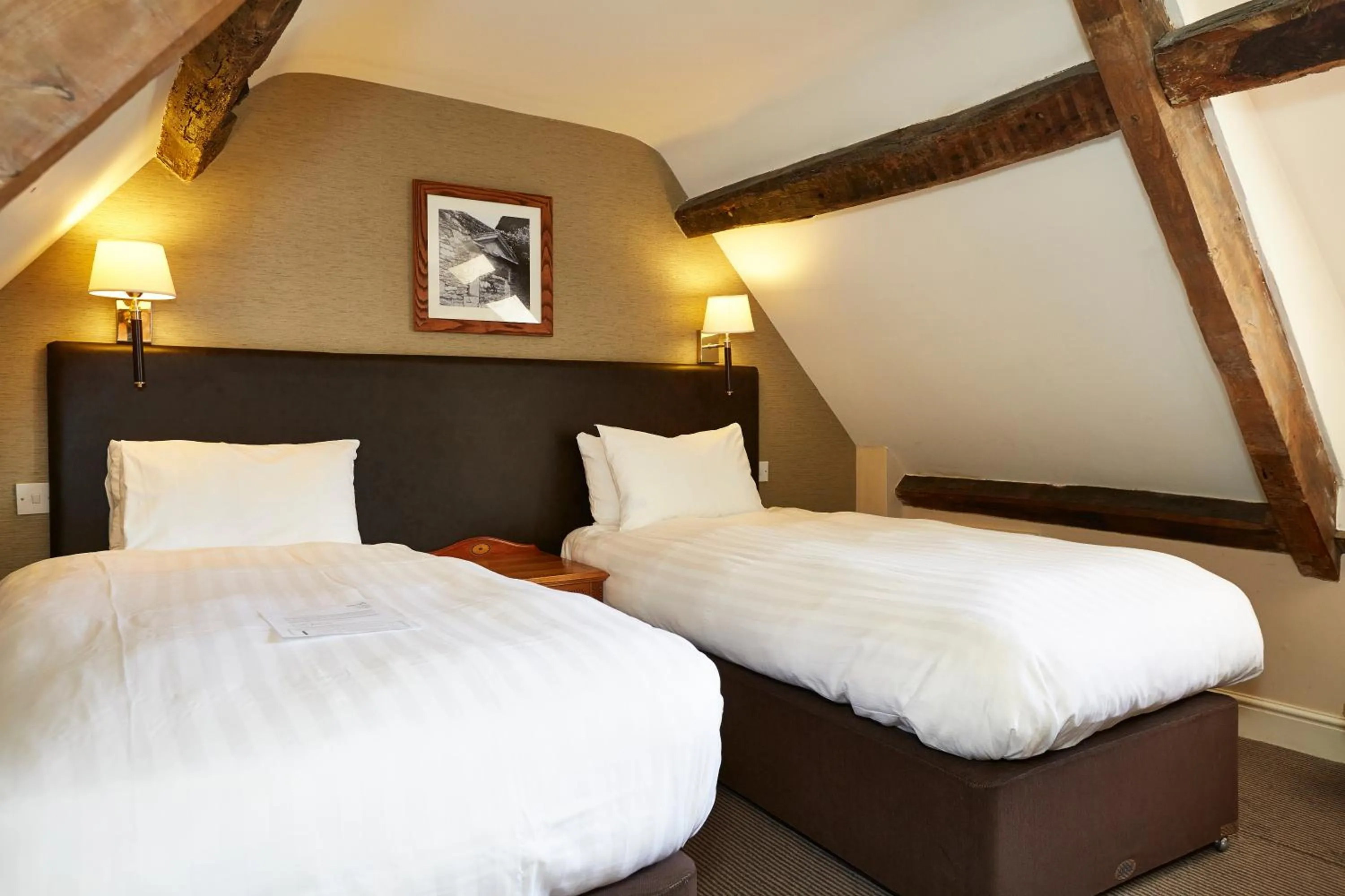 Bedroom, Bed in Woolpack Inn by Greene King Inns