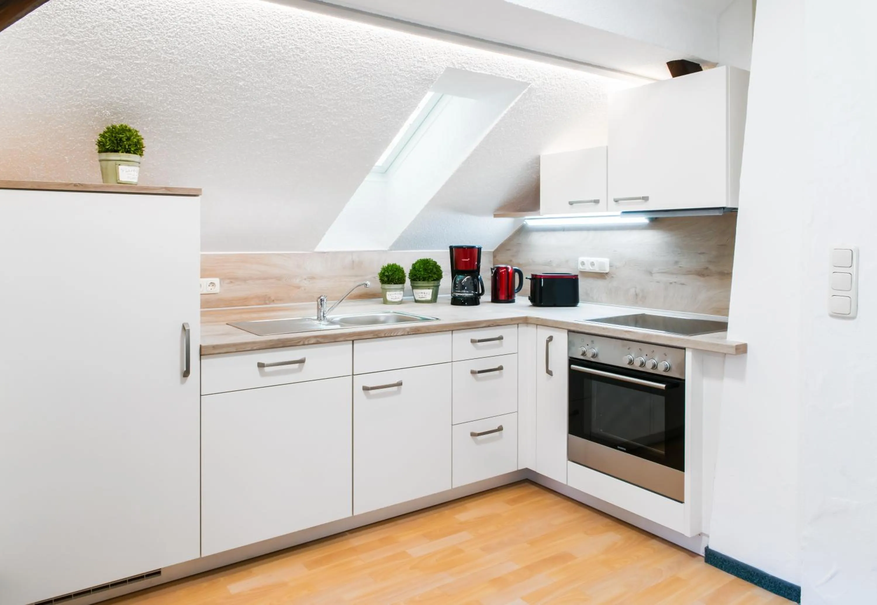 Kitchen or kitchenette in Appartements und Ferienhaus Gasthof Kanzlersgrund